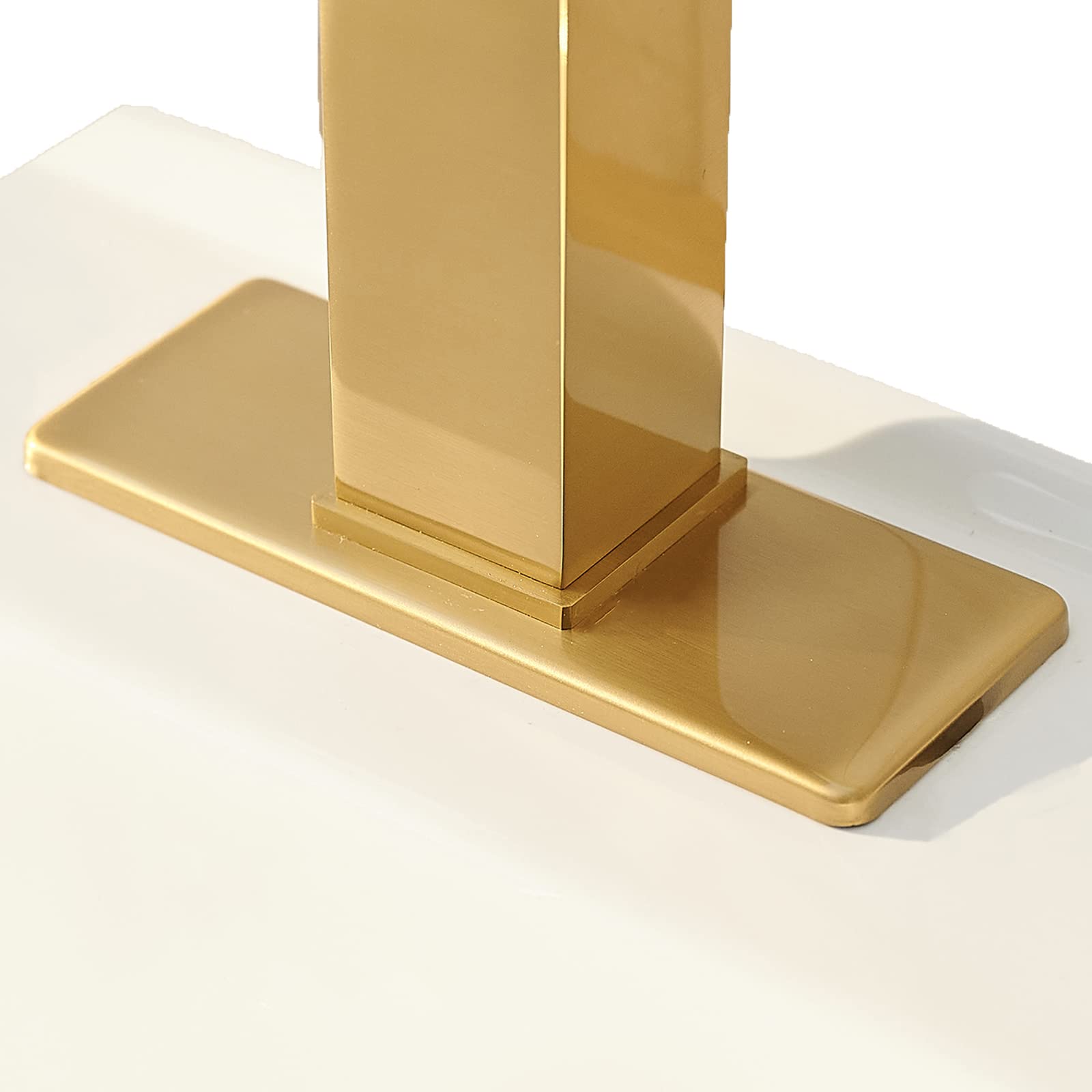 6 Inch Brushed Gold Sink Hole Cover - 4