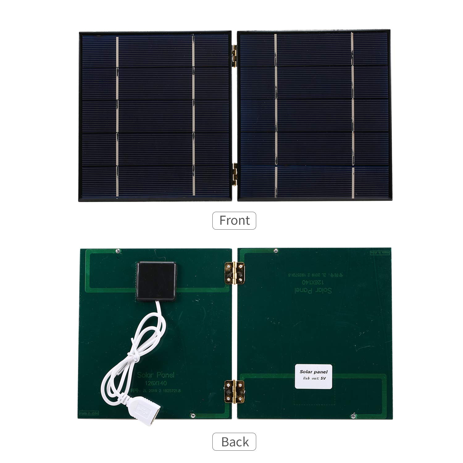 2 Pack 7W/5V Portable Solar Charger with USB Port - Foldable Solar Panel for Camping, Hiking & Travel - Compact Solar Power Bank for Phones, Tablets & Laptops - Perfect for Outdoor Adventures & Emergency Power Backup