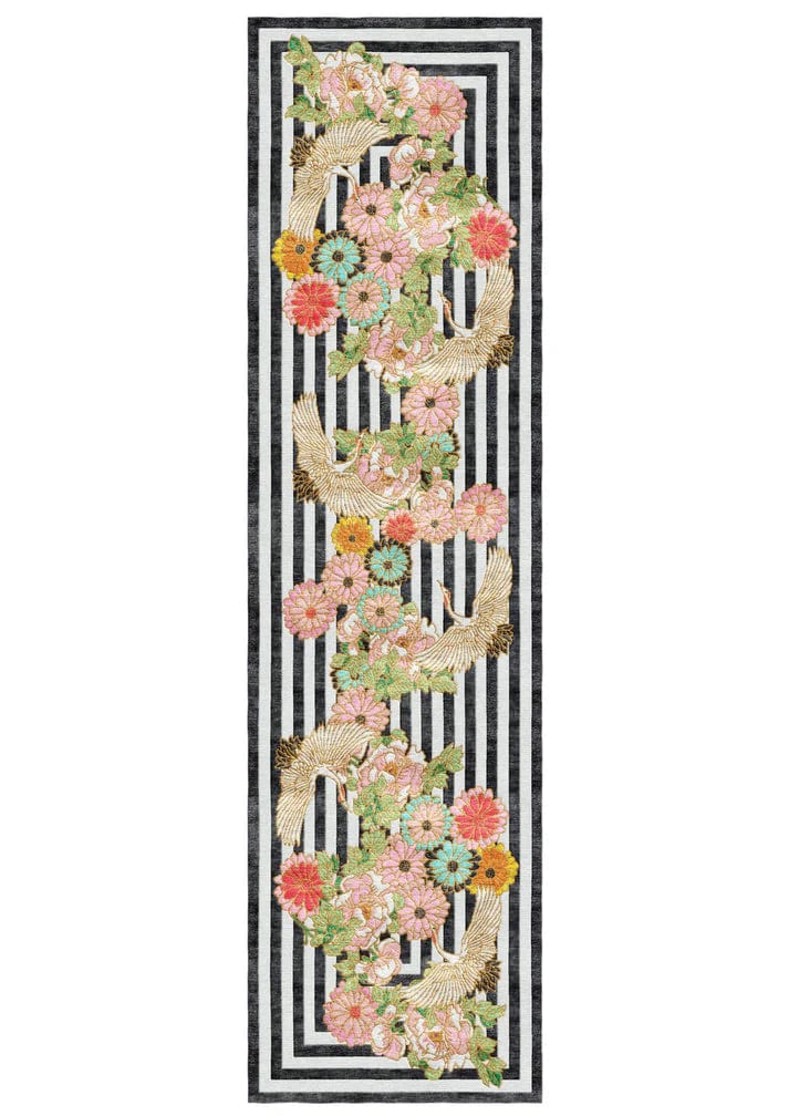 Kimono Noir Hand Tufted Rug - Premium Japanese-Inspired Home Decor - Perfect for Living Room, Bedroom & Meditation Spaces
