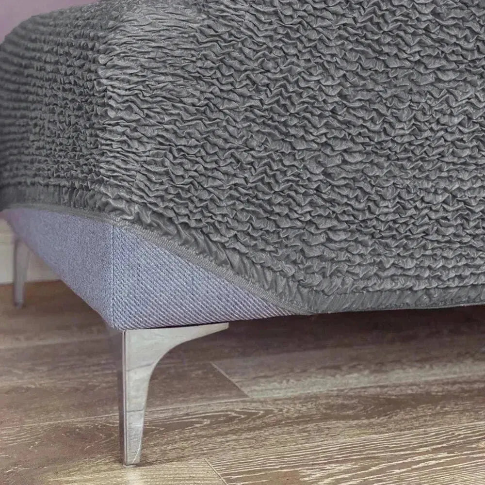 Small Ottoman Slipcover - Microfiber Collection - Perfect for Living Room, Bedroom, and Home Decor