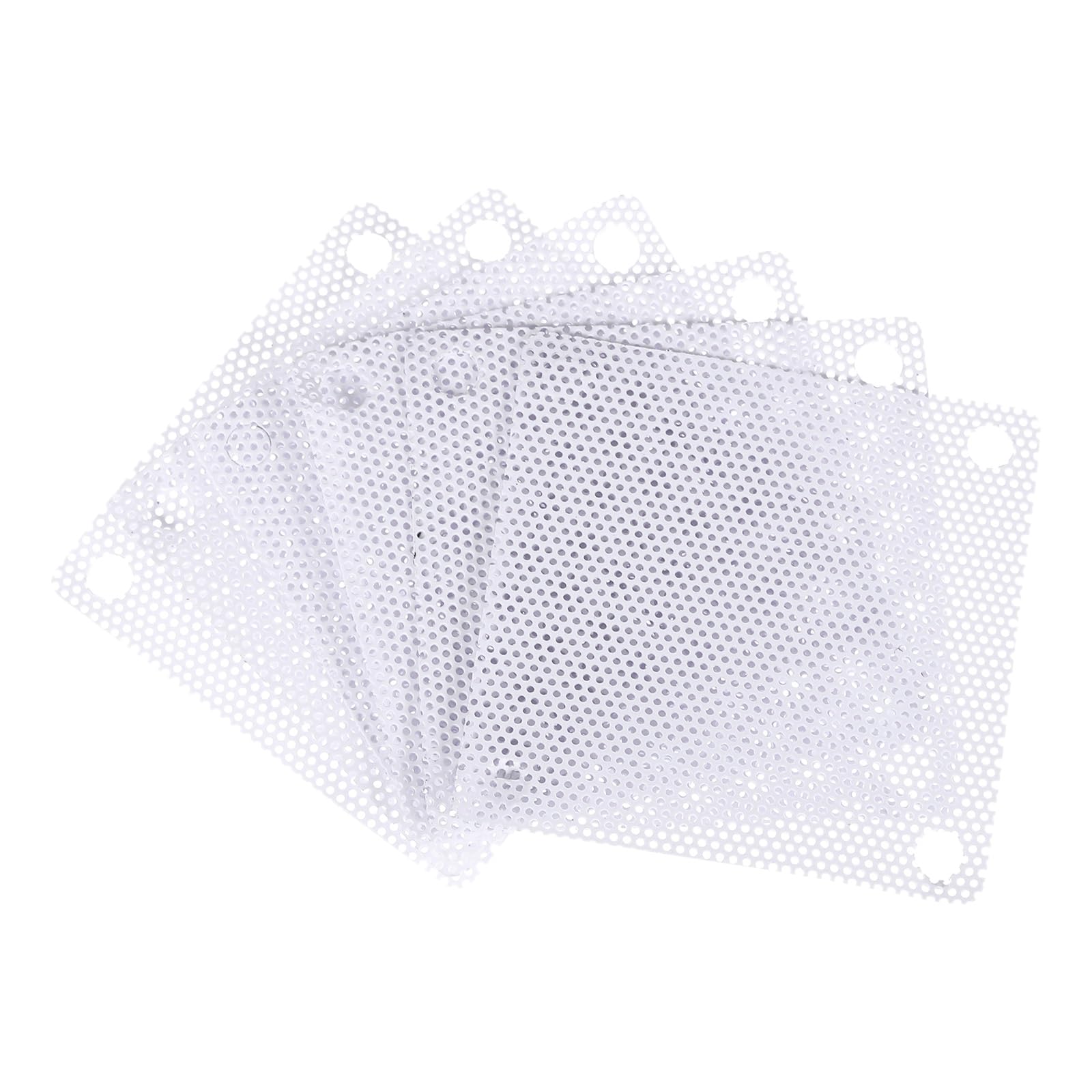 6PCS 50x50mm White PVC Computer Case Dust Filter Mesh - Dustproof Fan Grills for PC Chassis & Speakers | Perfect for Gaming Rigs, Home Theater Systems & Office Workstations