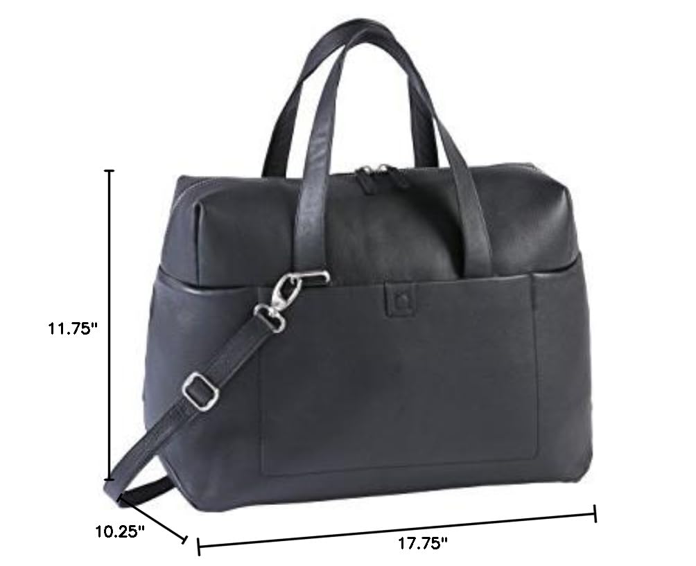 Delsey Pernety Weekend Tote Bag for Women & Men - Stylish Black Carry-On Luggage for Travel, Gym, Work & Weekend Getaways | Durable Nylon Fabric with Multiple Pockets
