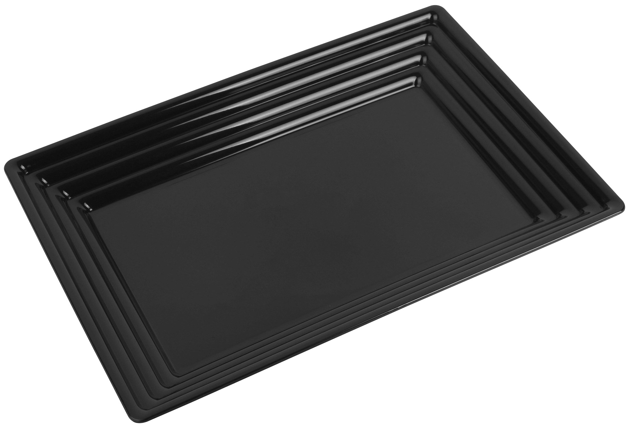 Heavyweight Disposable Black Plastic Serving Trays 11