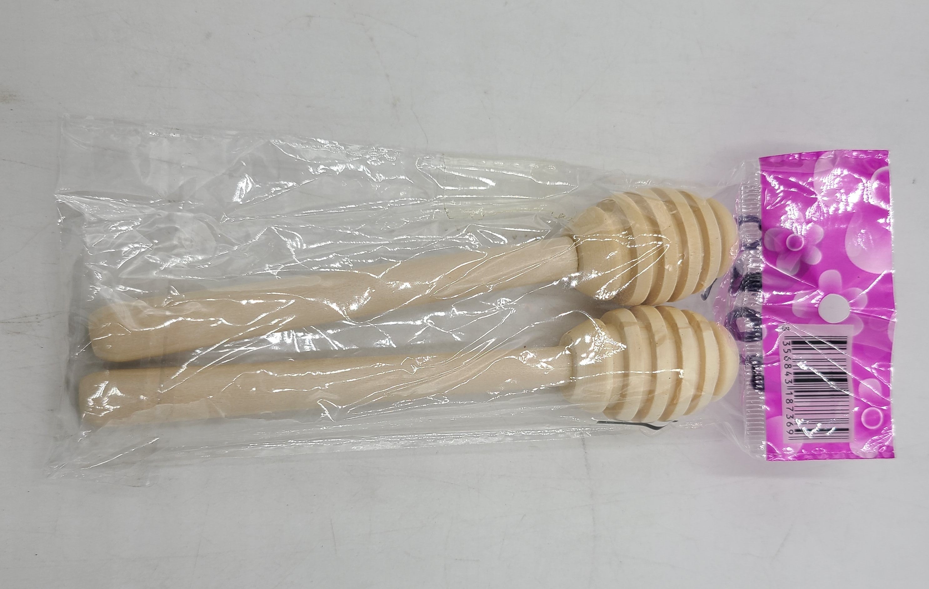 Premium 5.5 Inch Natural Wooden Honey Dipper Set - 2 Pack (500/Case) - Perfect for Tea, Coffee, Yogurt & Gift Giving