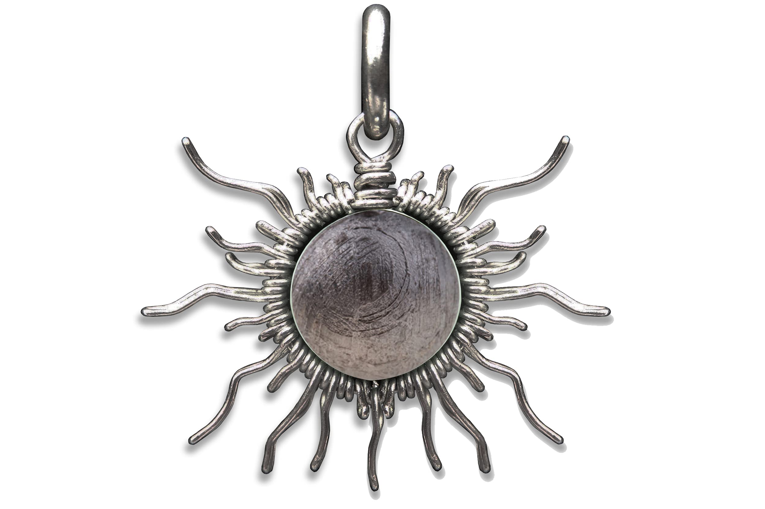 Muonionalusta Meteorite Pendant - Black Niobium/Silver/Steel/Copper/Bronze/14K Gold/14K Rose Gold - Genuine Space Rock Jewelry - Sun Moon Necklace or Bracelet Charm - Perfect for Astronomy Lovers & Unique Gift Occasions