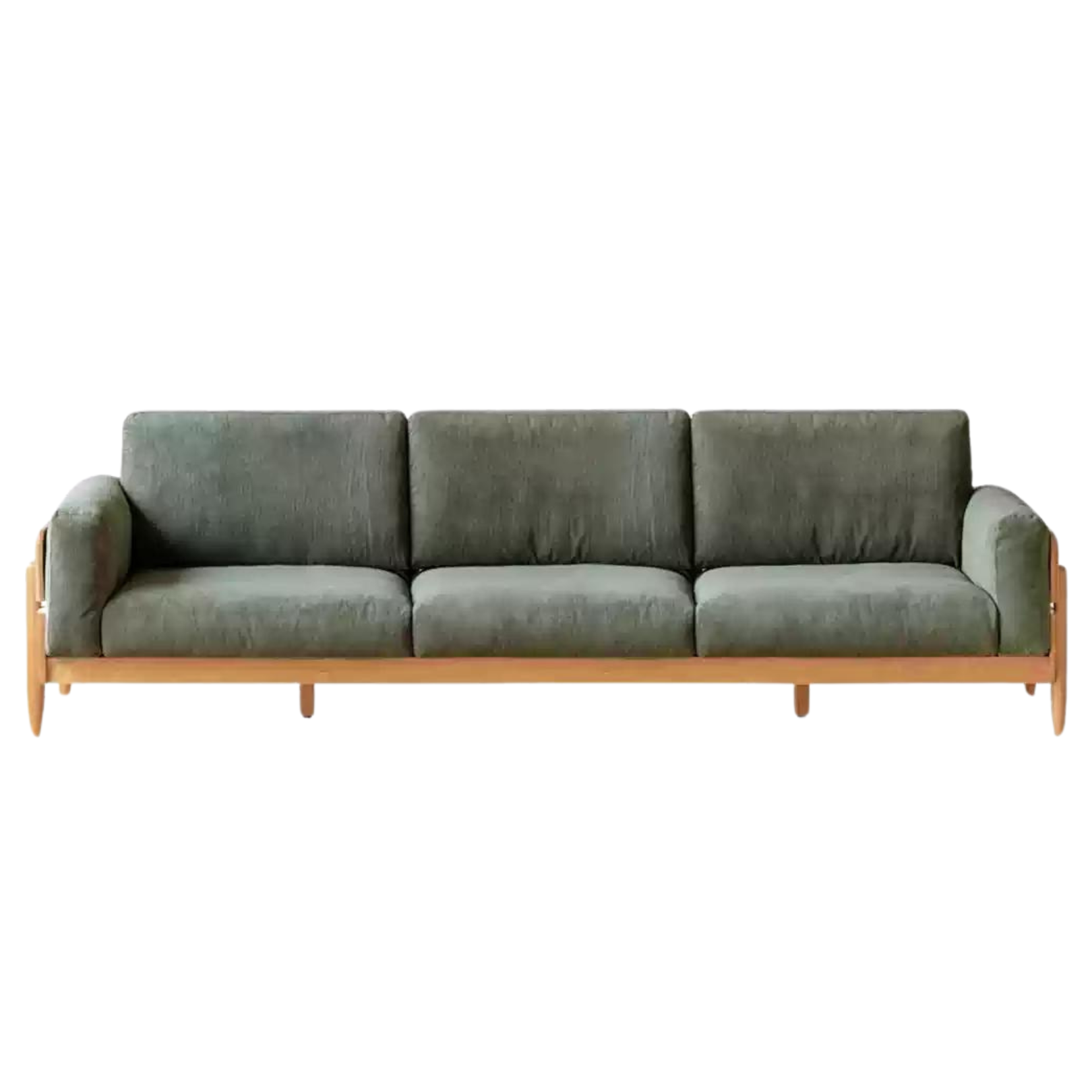 Solid Oak Wood Sofa - Modern High Back Design for Living Room, Lounge & Office - Durable & Stylish Furniture for Home Decor