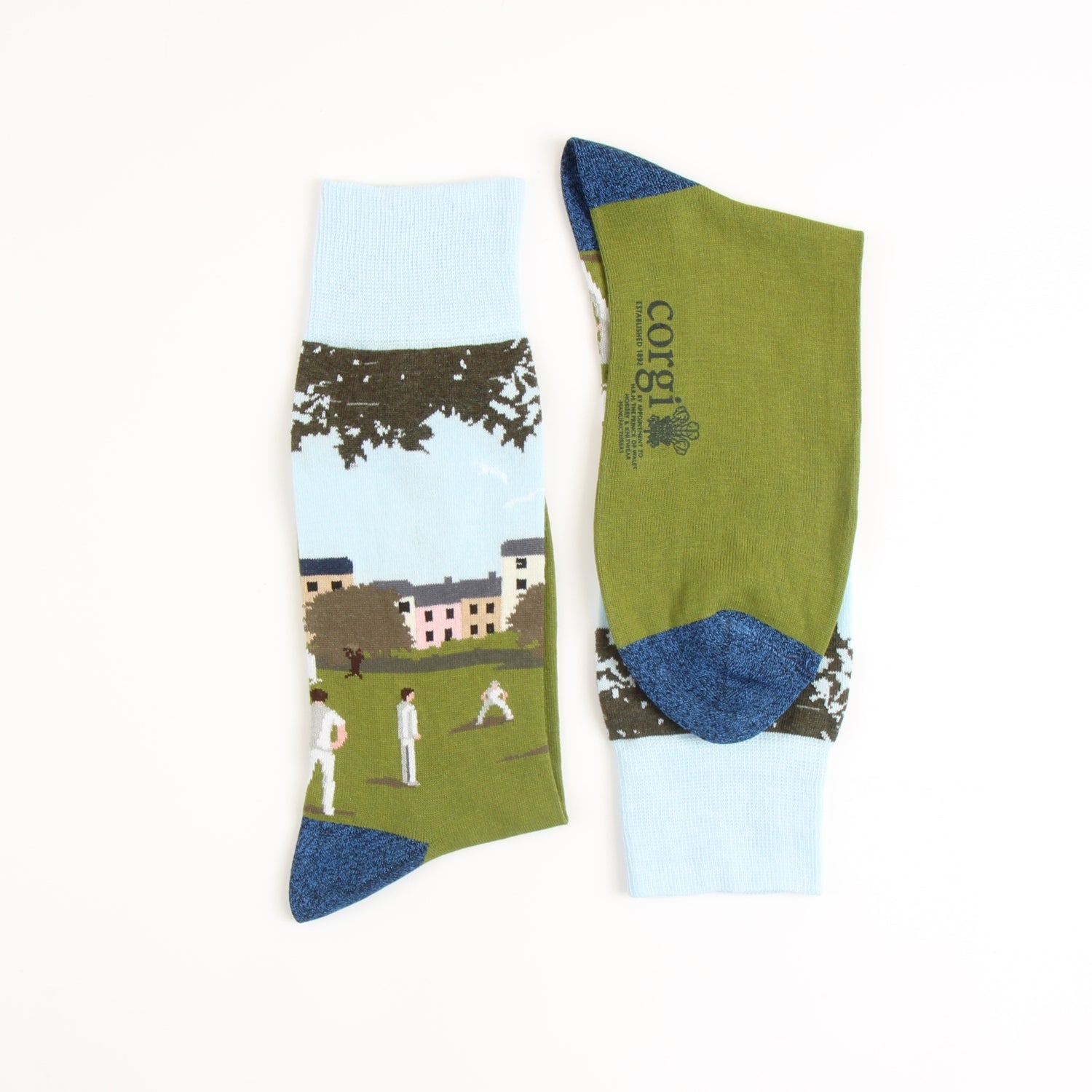 Men's Cricket Scene Cotton Socks - Breathable Athletic Socks for Sports, Casual Wear & Daily Comfort