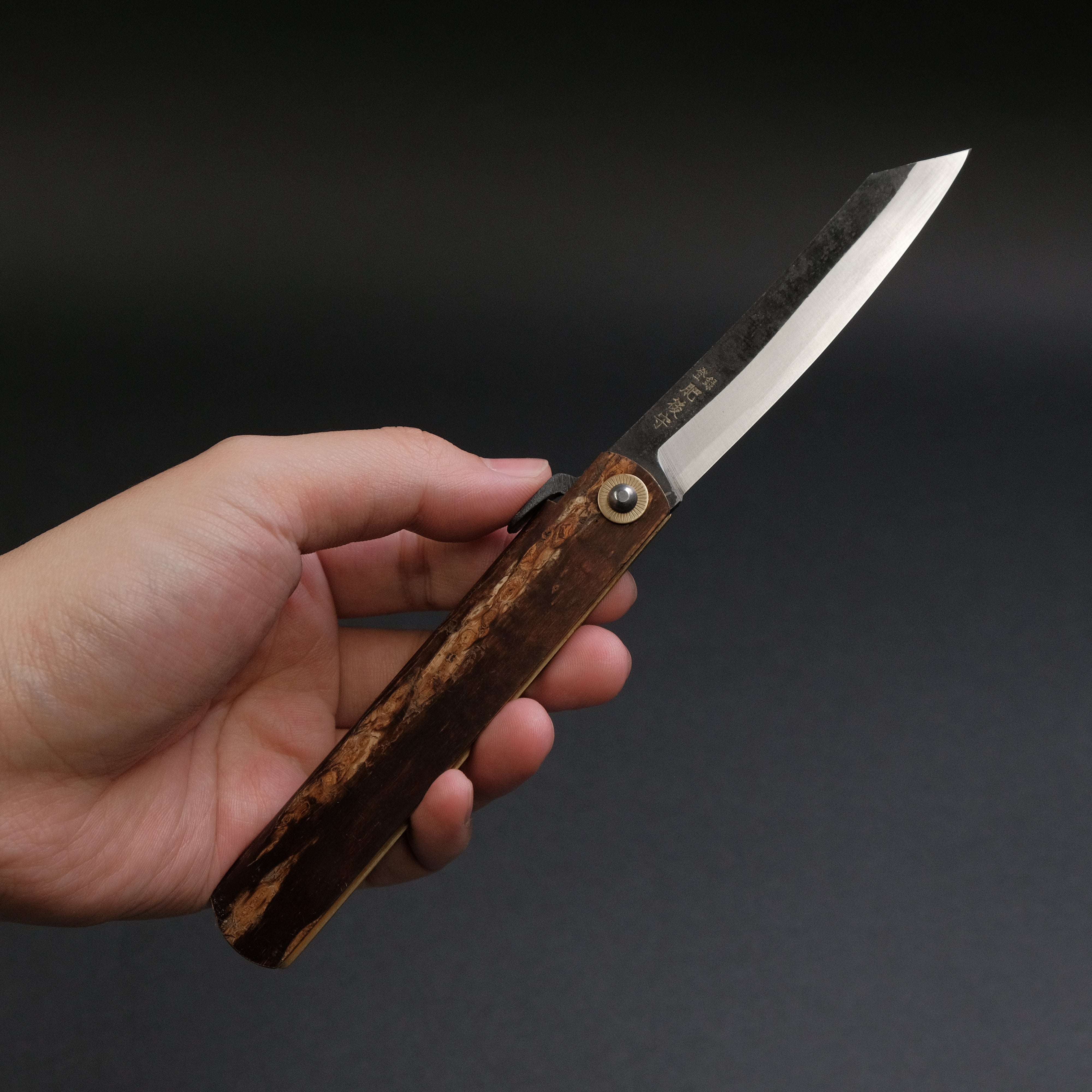 Higonokami Custom Folding Knife - Extra Large Size with Sakura Skin Handle (#12) | Japanese Style Pocket Knife for Outdoor Camping, Hiking & Everyday Carry (EDC)