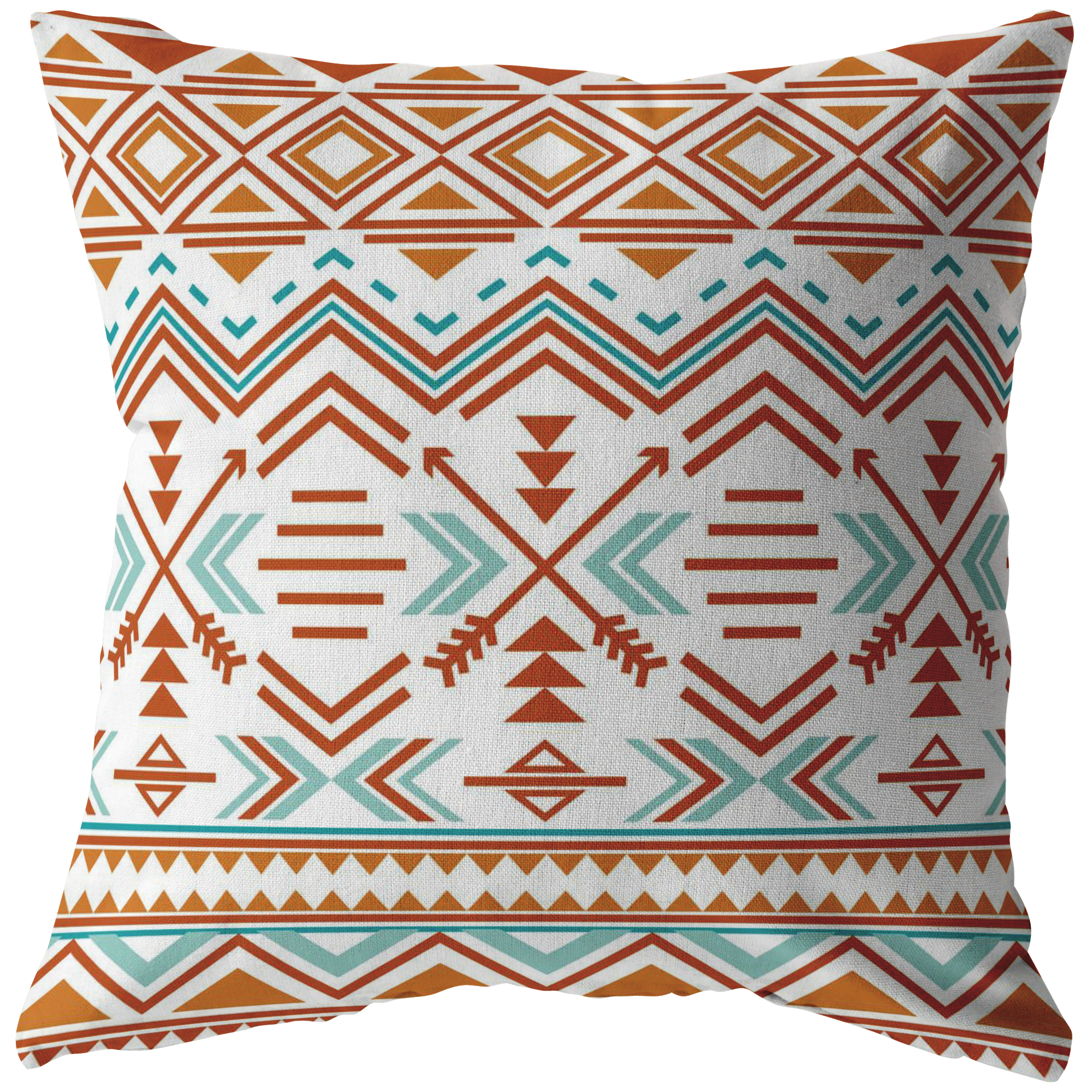 Southwestern Accent Pillow - Decorative Throw Cushion for Sofa, Bed & Chair - Boho Chic Home Decor for Living Room & Bedroom