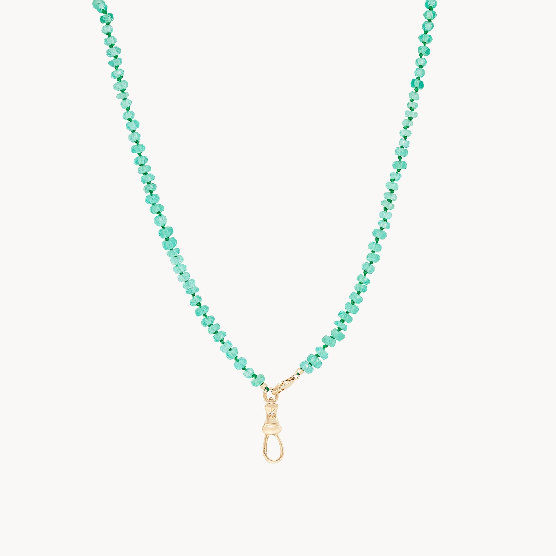 10K Yellow Gold Emerald Beaded Mood Necklace | Genuine Emerald Gemstone Jewelry for Women | Perfect for Parties, Weddings & Special Occasions