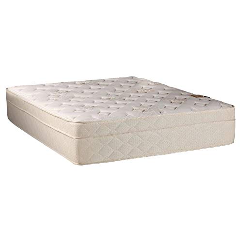 Dream Solutions USA King Size Firm Foam Encased Pillowtop Mattress with Innerspring Coils & Orthopedic Support - Includes Mattress Cover Protector, Fully Assembled - Ideal for Back Pain Relief & Pressure Point Support in Master Bedrooms & Guest Rooms