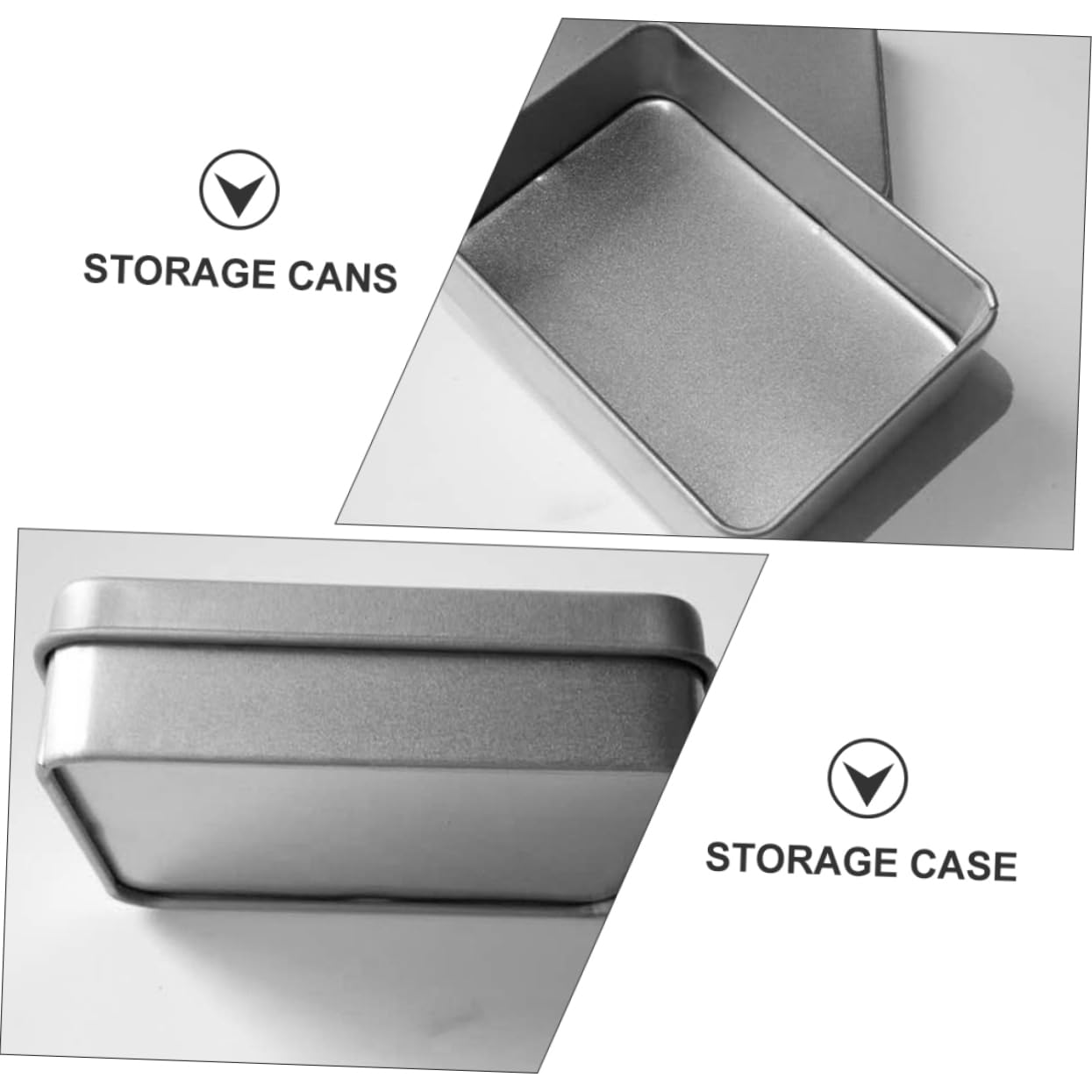 CIYODO Rectangle Tinplate Jewelry Box - Durable Storage Case for Cards, Jewelry & Small Items | Airtight Lid | Perfect for Travel, Gift Wrapping & Home Organization
