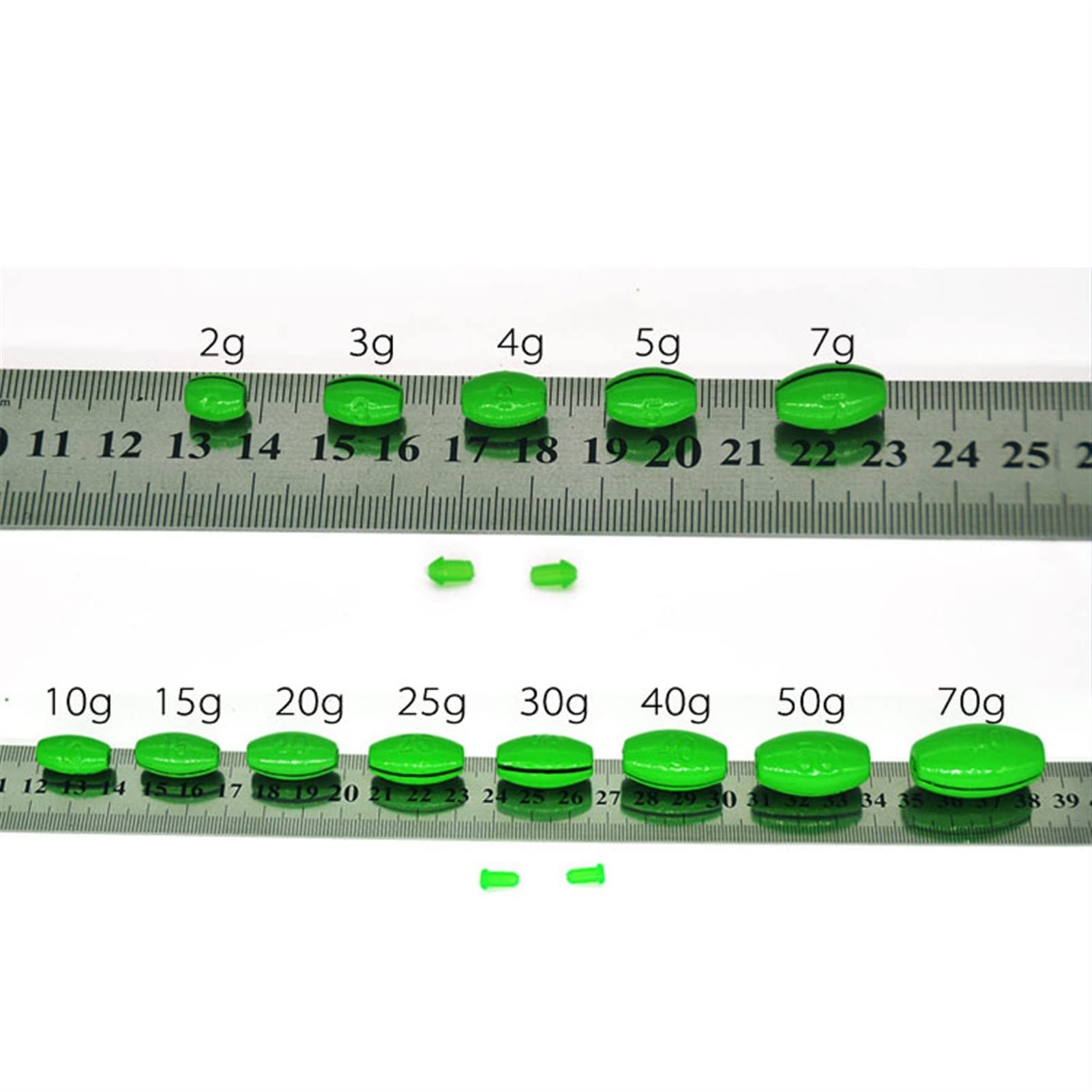10Pcs Lead Fishing Sinkers with Weight Scale - 60g Open Structure Saltwater & Freshwater Weights - Easy to Change Fishing Line - Perfect for Sea Fishing, Lake Fishing, and River Angling