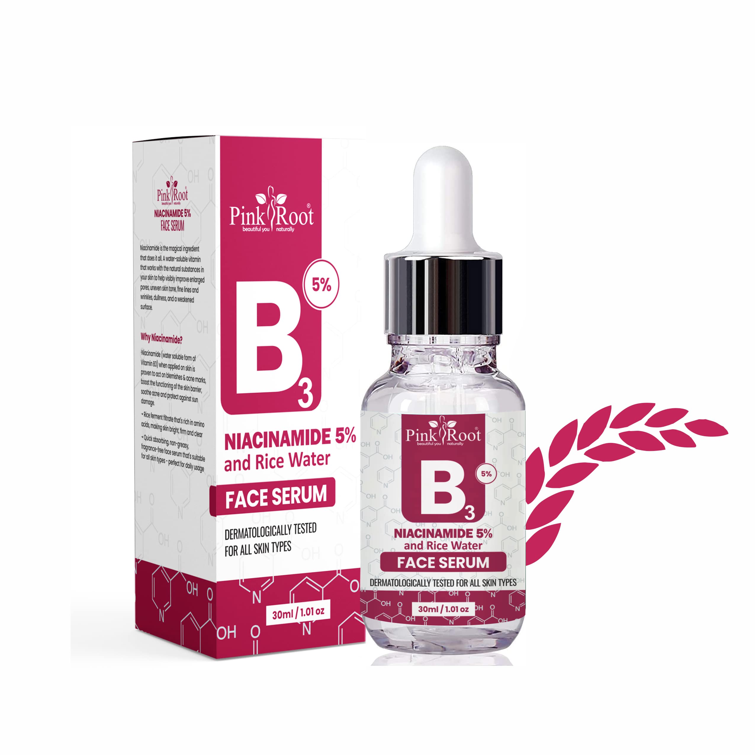 Niacinamide 5% + Zinc Serum for Face - Pore Minimizer, Acne Treatment & Skin Tone Corrector | Reduces Breakouts, Balances Oil & Restores Elasticity | Perfect for Oily, Acne-Prone & Sensitive Skin