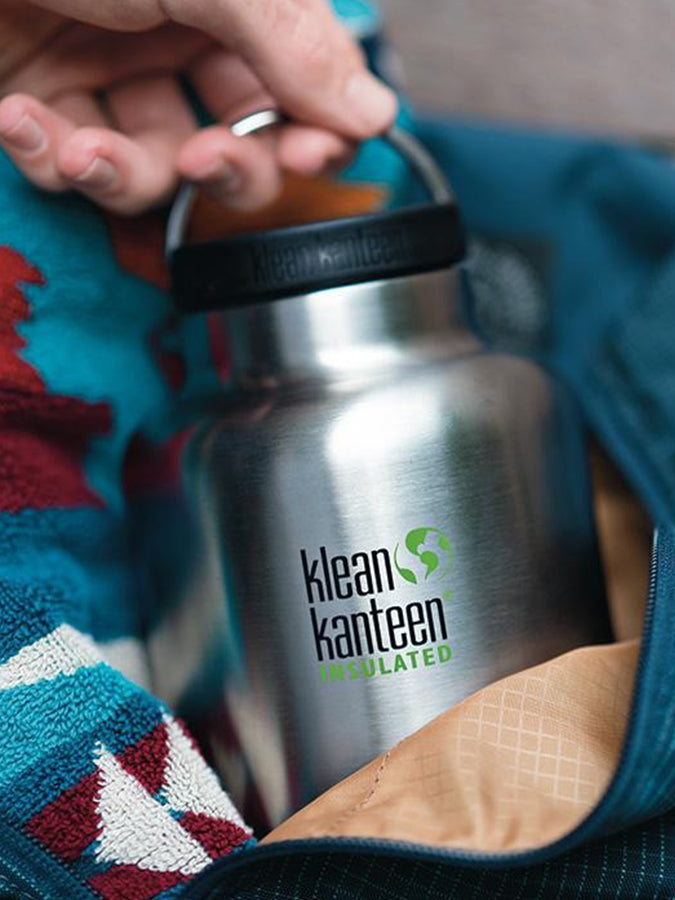Klean Kanteen TKWide 64oz (1900ml) Insulated Stainless Steel Water Bottle with Loop Cap - Perfect for Hiking, Camping & Outdoor Adventures