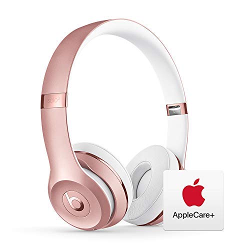Beats Solo³ Wireless On-Ear Headphones with Apple W1 Chip - Rose Gold (Includes AppleCare+) - Perfect for Gym, Travel & Music Lovers