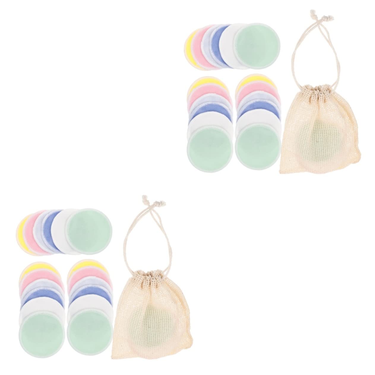 Minkissy 2-Pack Reusable Microfiber Makeup Remover Pads - Gentle Facial Cleansing & Skin Care Tools for Eco-Friendly Beauty Routine | Perfect for Travel, Gym & Daily Makeup Removal