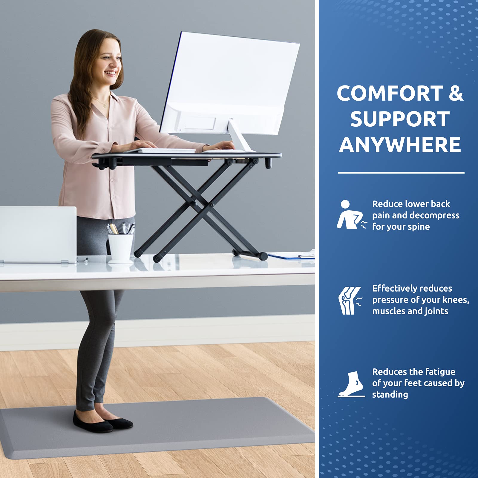 **KitchenClouds Anti-Fatigue Kitchen Mat - 17.3