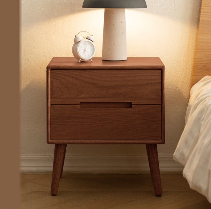 Solid Oak Wood Nightstand - Sturdy Bedside Table for Bedroom, Living Room, or Office - Perfect for Storage and Decor