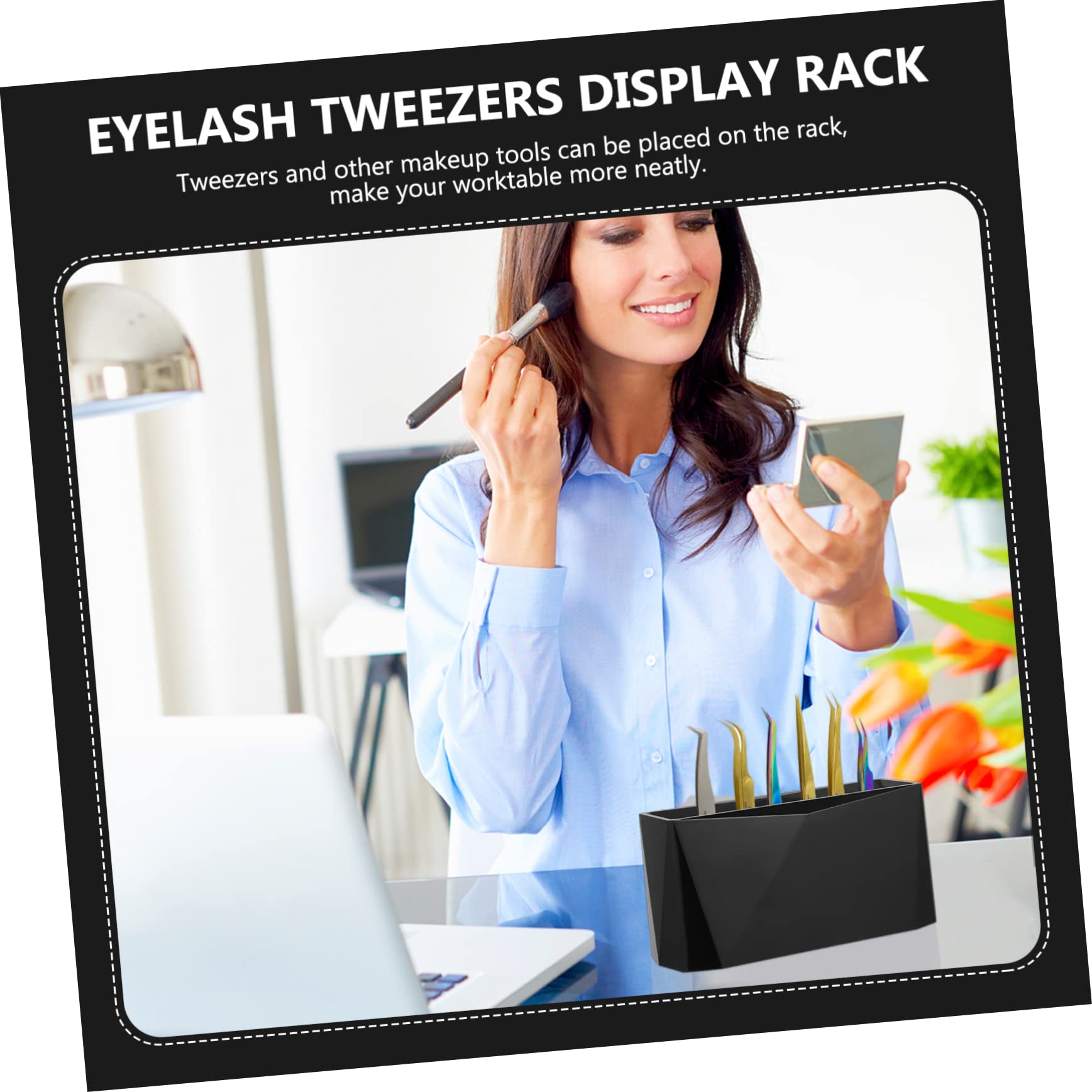 Premium 6-Hole Lash Tweezers Holder Stand - Professional Eyelash Extension Tool Organizer for Salon & Home Use | Stylish, Space-Saving Beauty Accessory | Perfect for Lash Artists, Makeup Enthusiasts & DIY Beauty