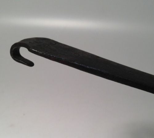 18th Century Antique Wrought Iron Tasting Spoon - Large Pre-Revolutionary War Exhibit Piece for Historical Display & Collection
