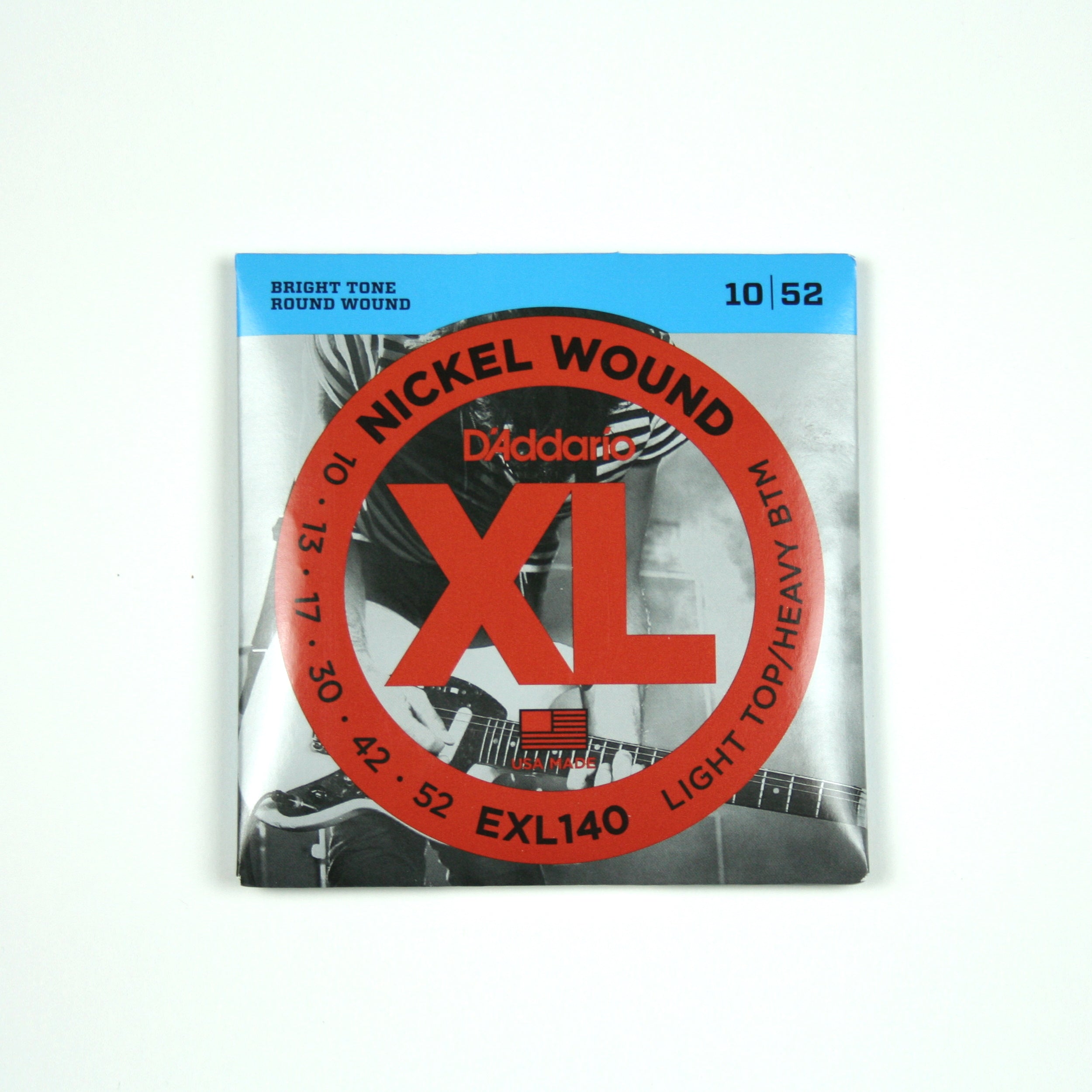 D'Addario XL Nickel Wound Electric Guitar Strings - Light Top/Heavy Bottom (10-52 Gauge) for Rock, Metal & Heavy Playing Styles - Perfect for Stage Performances & Studio Recording
