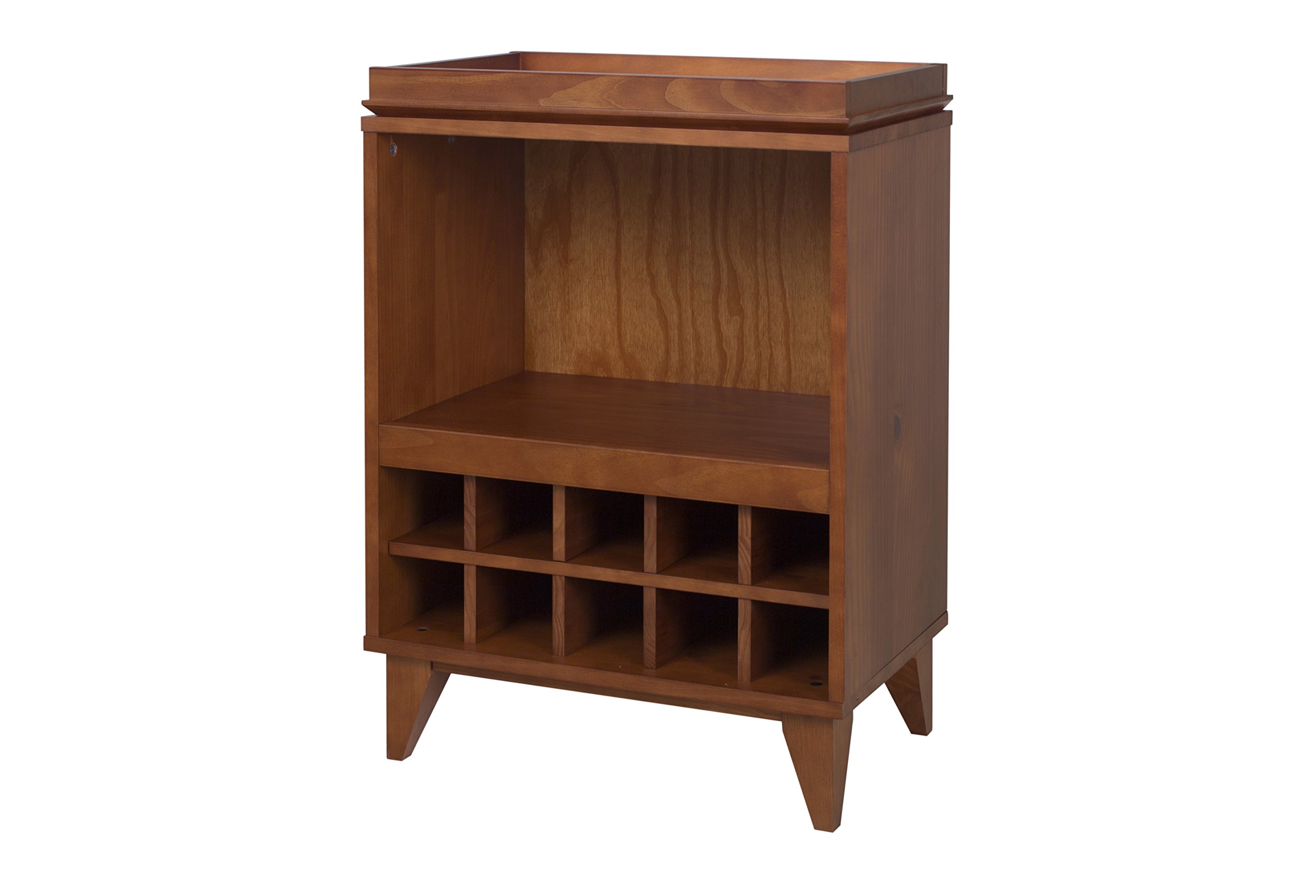 Memomad Solid Wood 10-Bottle Wine Rack Cabinet for Liquor Storage – Perfect for Home Bars, Cellars, and Kitchen Organization