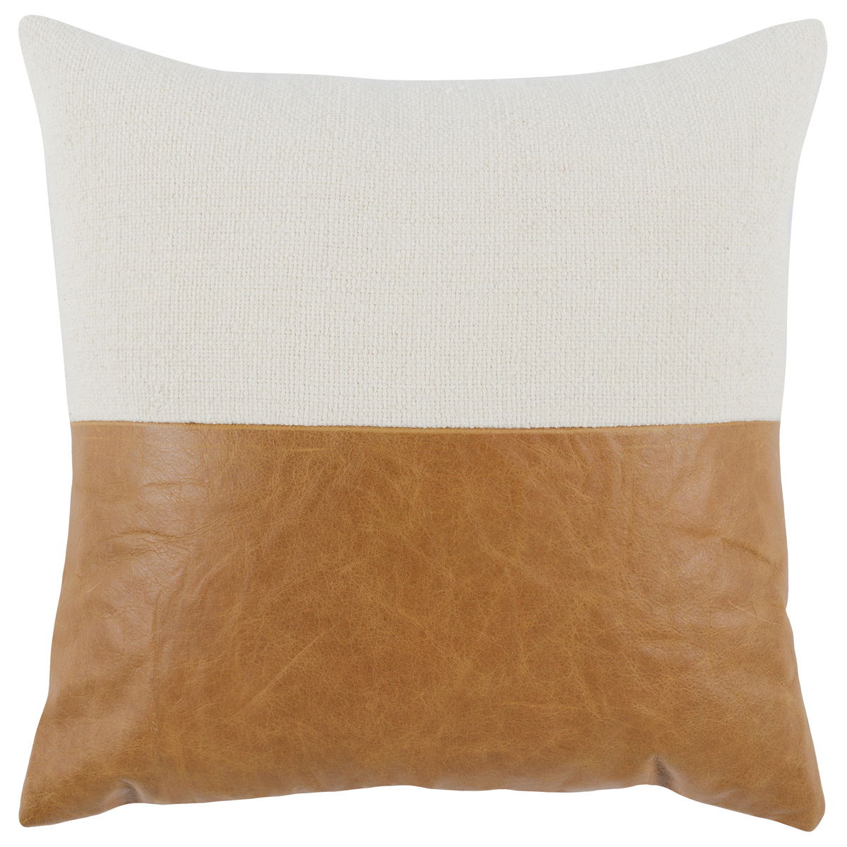 Comporta CP Canyon Pillow Ivory/Chestnut - Soft Decorative Throw Pillow for Sofa, Bed & Home Decor - Boho Chic Living Room & Bedroom Accent