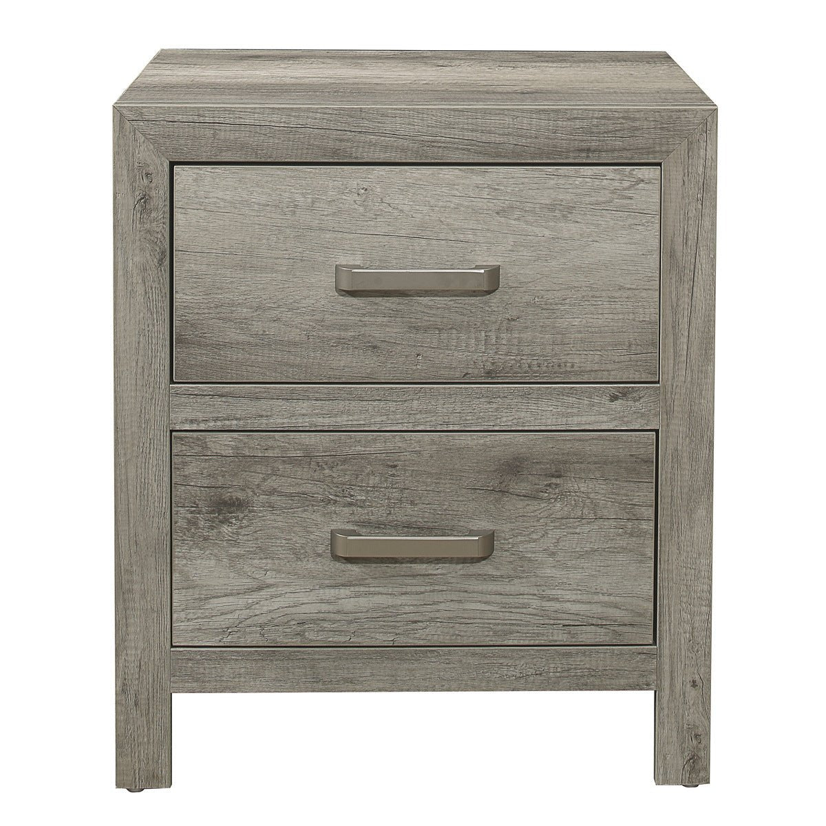 Modern Grey Nightstand with Drawer - Stylish Bedside Table for Bedroom, Living Room, or Office Storage - Perfect for Small Spaces and Apartment Decor