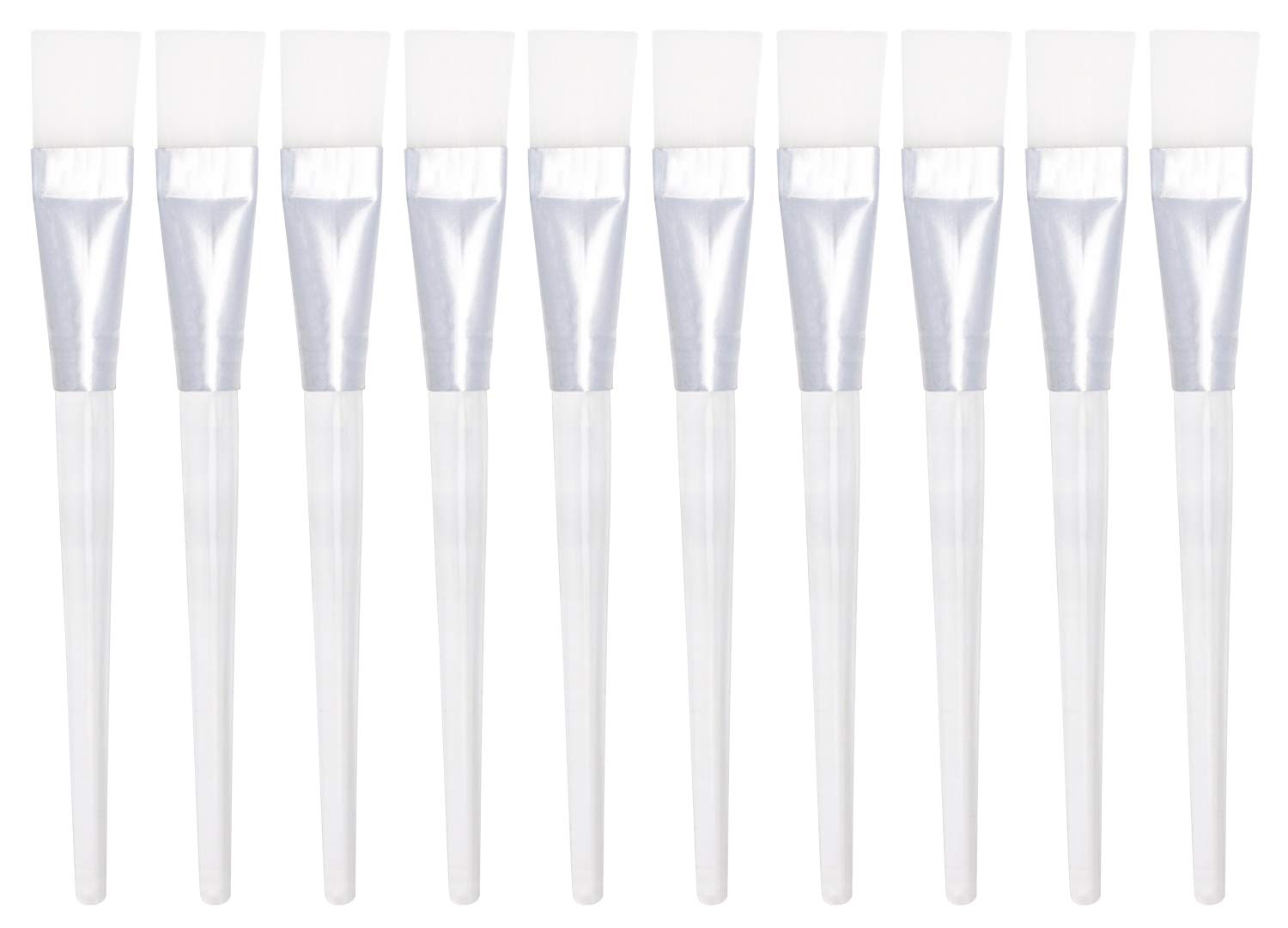 Shapenty 10PCS Soft Synthetic Hair Face Mask Brushes with Acrylic Handle - Professional Cosmetic Applicator for Eye Masks, Clay Masks, Serums & DIY Skincare - Perfect for Spa, Home Beauty Routine & Facial Treatments