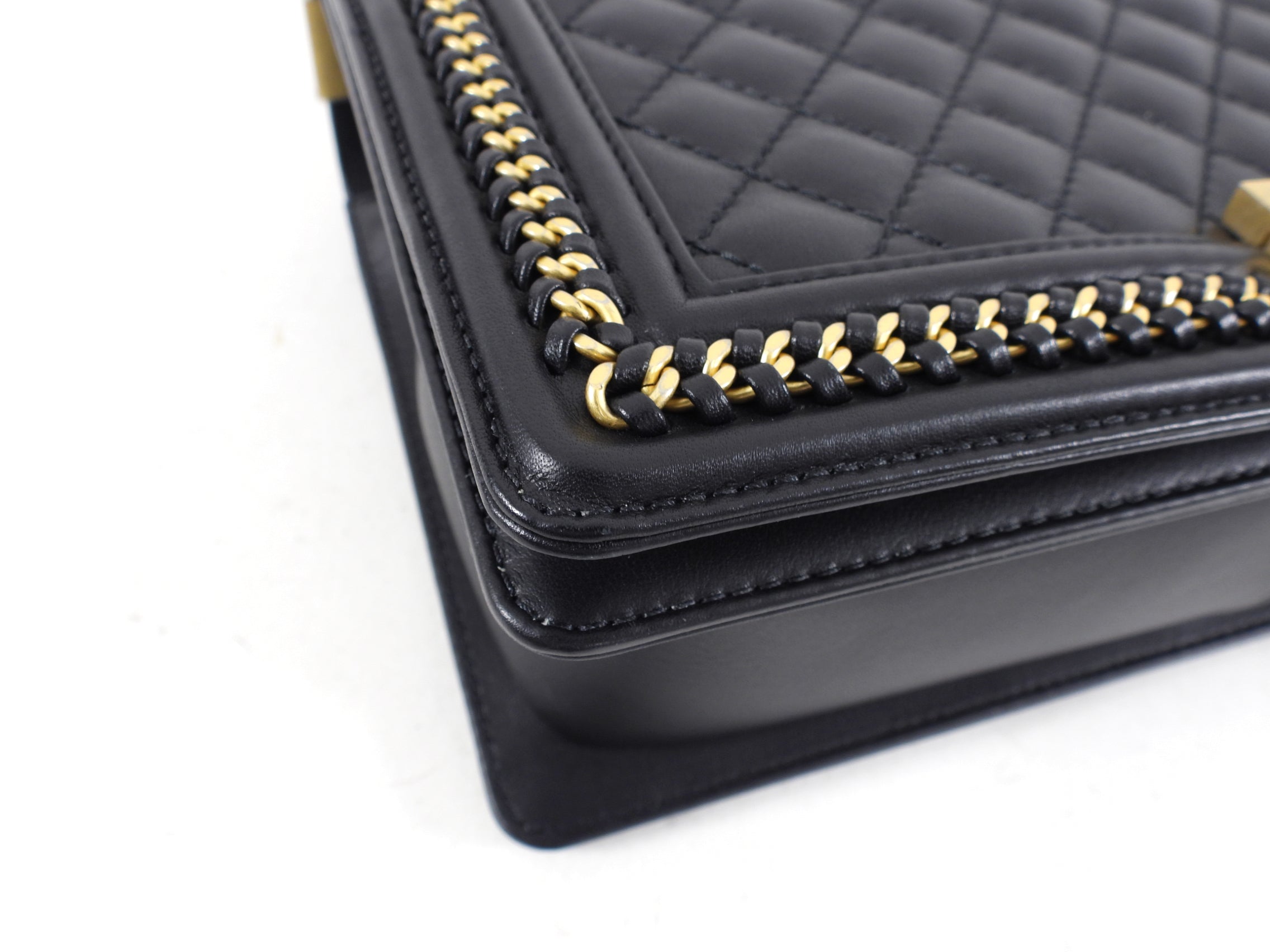 Chanel Large Black Quilted Boy Flap Bag with Top Handle - Luxury Designer Handbag for Women, Perfect for Evening Parties, Date Nights & Special Occasions