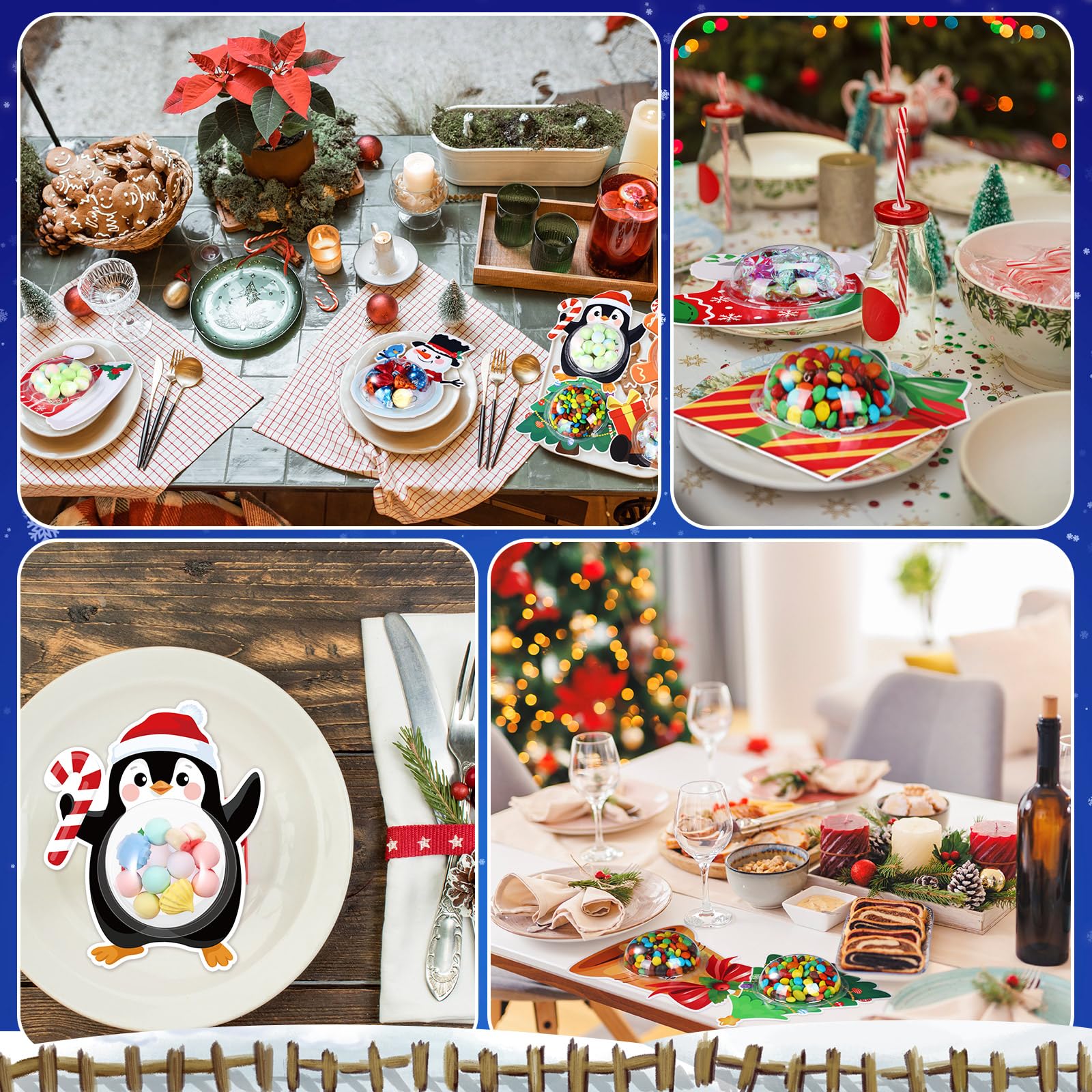 Pasimy 36 Pack Christmas Candy Cards with Clear Dome Shaker - Holiday Greeting Cards with Candy Treats & Chocolate Holder for Family Gatherings, Winter Parties & Xmas Favors (Santa Theme) - Perfect for Gift Exchanges, Classroom Treats & Office Holiday Events