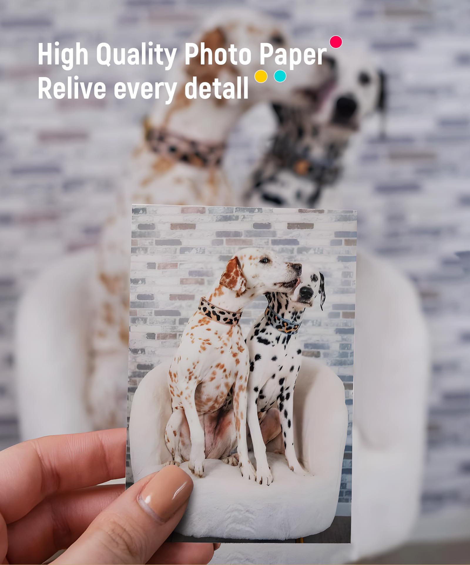 Liene Zink 2x3 Inch Premium Photo Paper - 50 Sheets with Adhesive Back, Waterproof, Smudge Proof & Tear Resistant - Compatible with Liene 2x3 Photo Printers - Perfect for Scrapbooking, Instant Photos & DIY Crafts