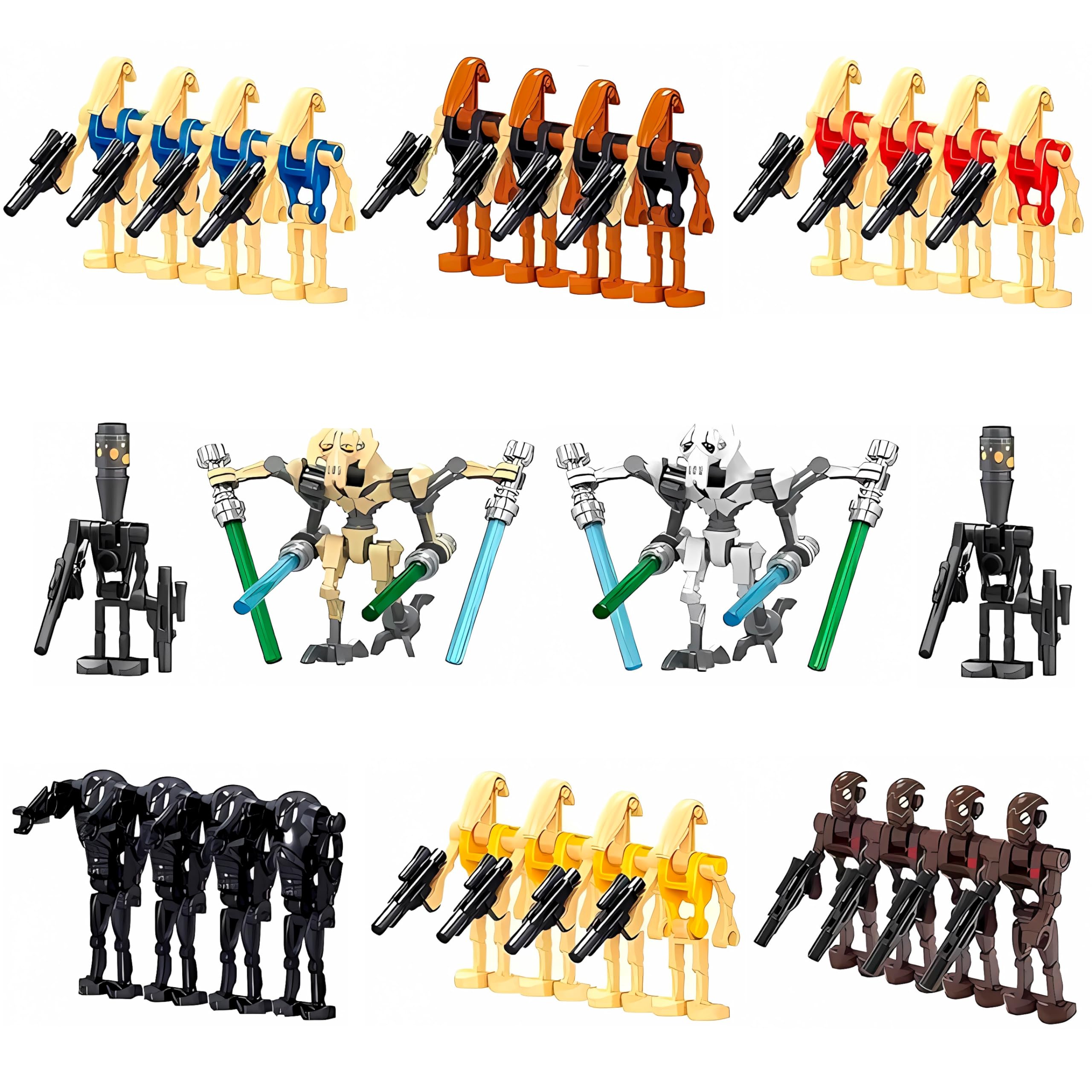 Toysvill Battle Robots Building Block Set for Kids - 28 PCS STEM Toy with Generals & Droids Minifigures, Weapons | Creative Construction Toy for Boys & Girls | Birthday Gift & Classroom Activity