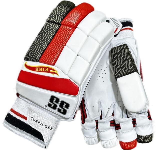 SS Fire Batting Cricket Gloves - Professional Cricket Batting Gloves for Men & Women - Perfect for Practice, Matches & Training Sessions