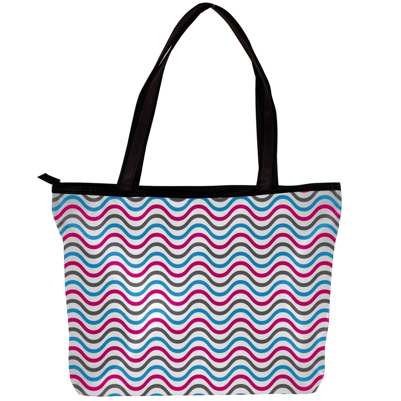 Stylish Geometric Print Tote Bag for Women - Lightweight Shoulder Bag with Inner Pouch | Perfect for Work, Travel, Shopping & Daily Use