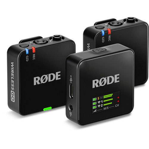RODE Wireless GO (Gen 3) Compact Digital Wireless Microphone System with 2 Transmitters & Recorder - 2.4GHz Black - Perfect for YouTube Videos, Vlogging, Interviews & Live Streaming