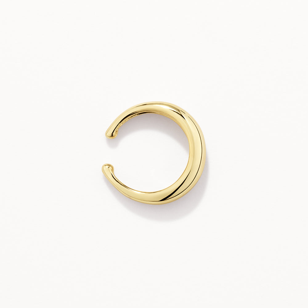 Gold Slim Curve Single Ear Cuff - Trendy Minimalist Ear Jewelry for Women - Perfect for Parties, Weddings & Everyday Wear
