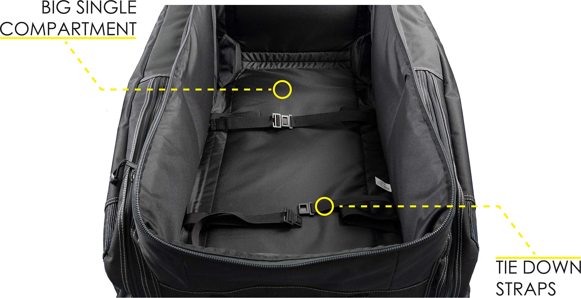 Cressi Strong Large Capacity 115L Roller Luggage Bag with Backpack Straps - Moby 5 Italian Designed Travel Suitcase for Airplane, Cruise & Business Trips
