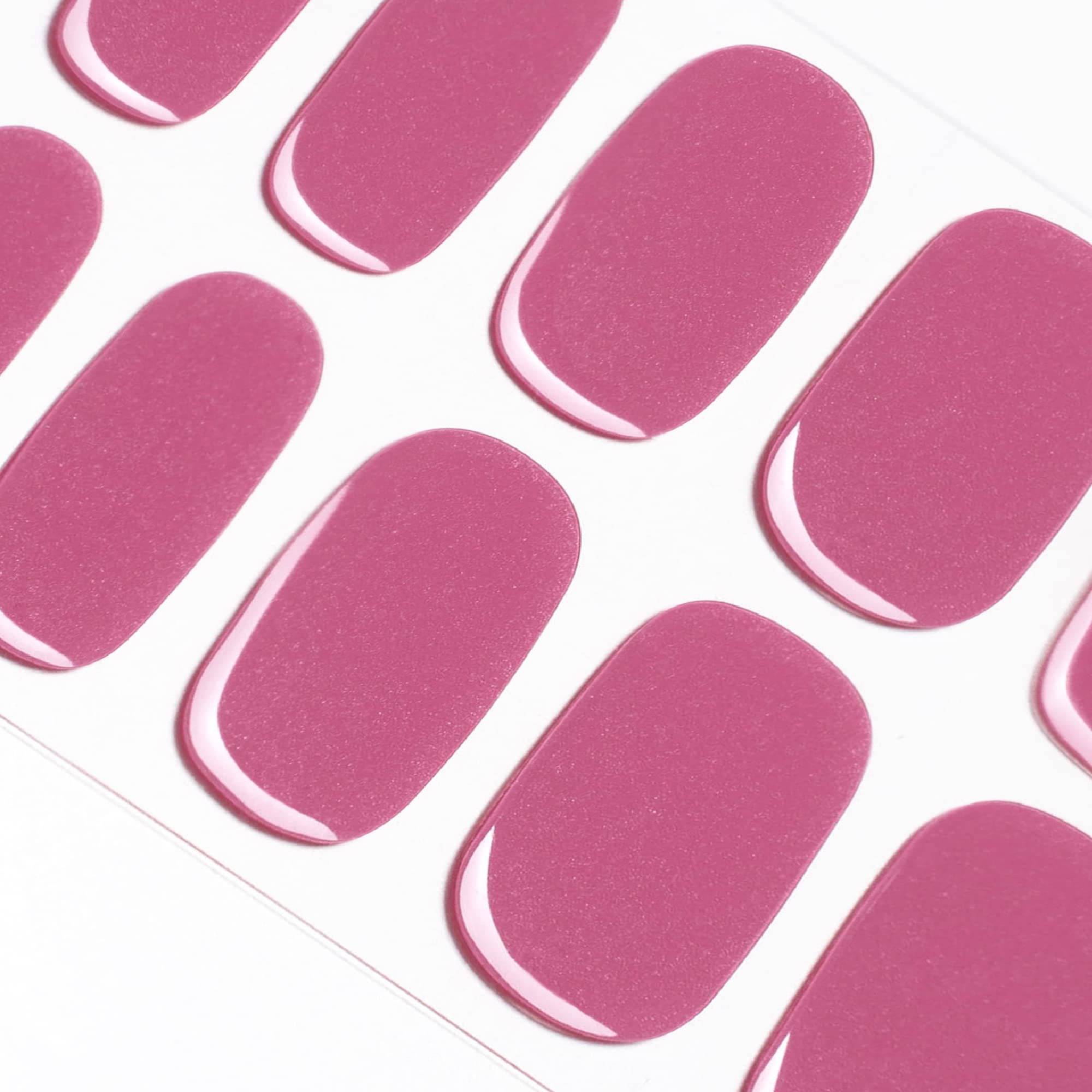 DANNI & TONI Semi Cured Gel Nail Strips - Pink Lemonade Fuchsia Glossy Nail Wraps (28 Stickers) | DIY Salon-Quality Manicure at Home for Parties, Weddings & Special Occasions