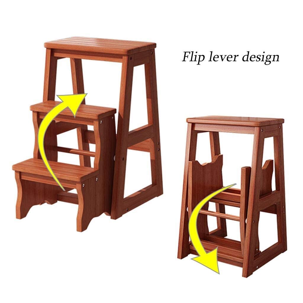 3-Step Foldable Stool Ladder for Indoor Use - Non-Slip Pedal Step Stool with Safety Platform, Multi-Functional Climbing Stool for Kitchen, Bathroom, Bedroom Storage and Household Chores