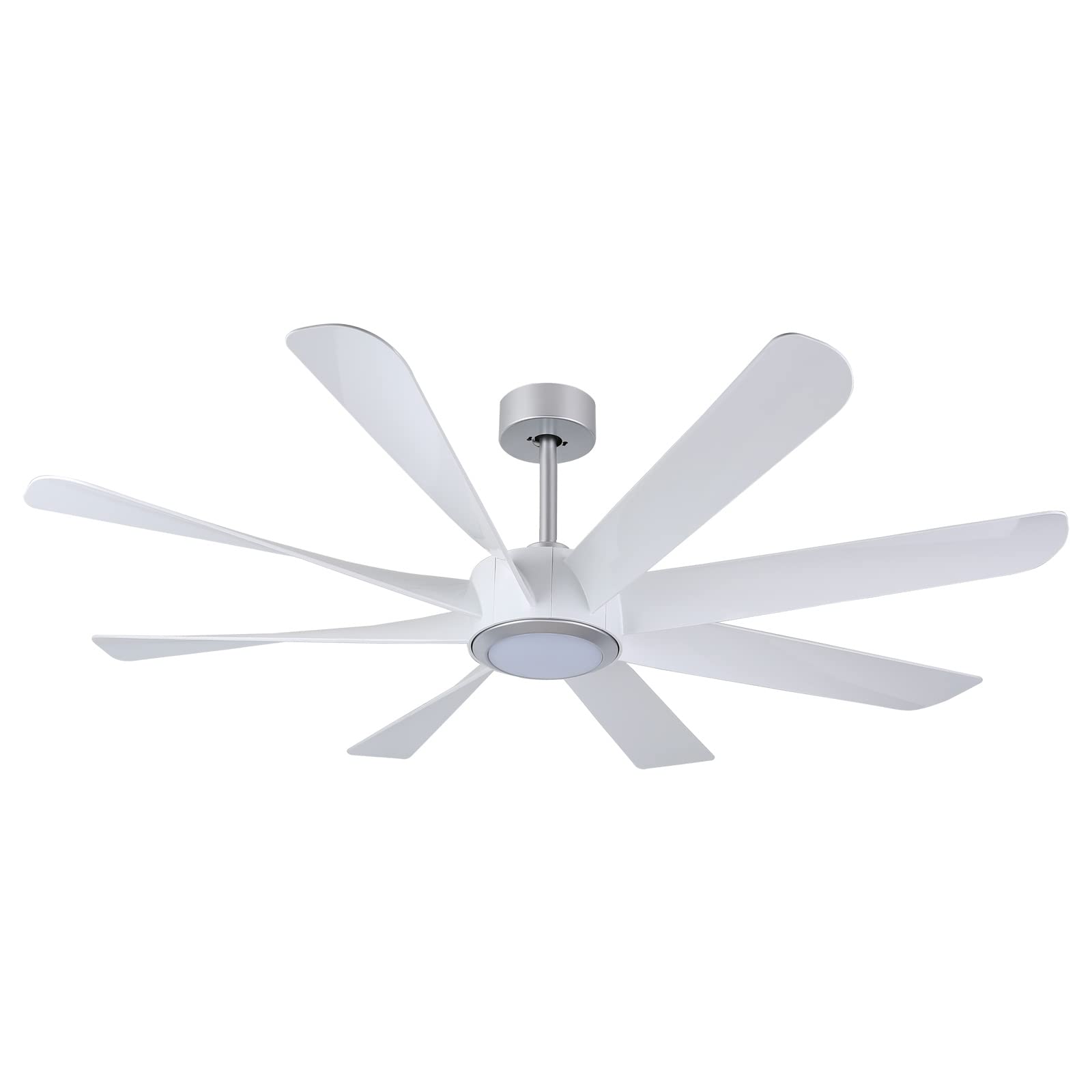 OFANTOP 60 Inch Smart WiFi Ceiling Fan with Alexa & Remote Control - Energy Efficient DC Motor, 8-Blade Modern Design, White - Perfect for Living Room, Bedroom & Home Office