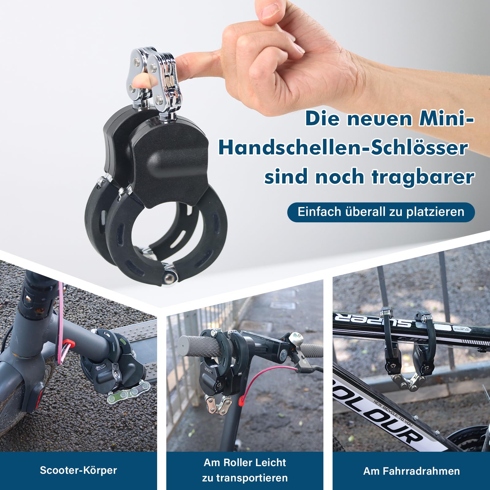 IMAYCC Portable Anti-Theft Electric Scooter Lock - High Security Bicycle & Scooter Padlock for Outdoor Commuting, Urban Travel & Campus Safety