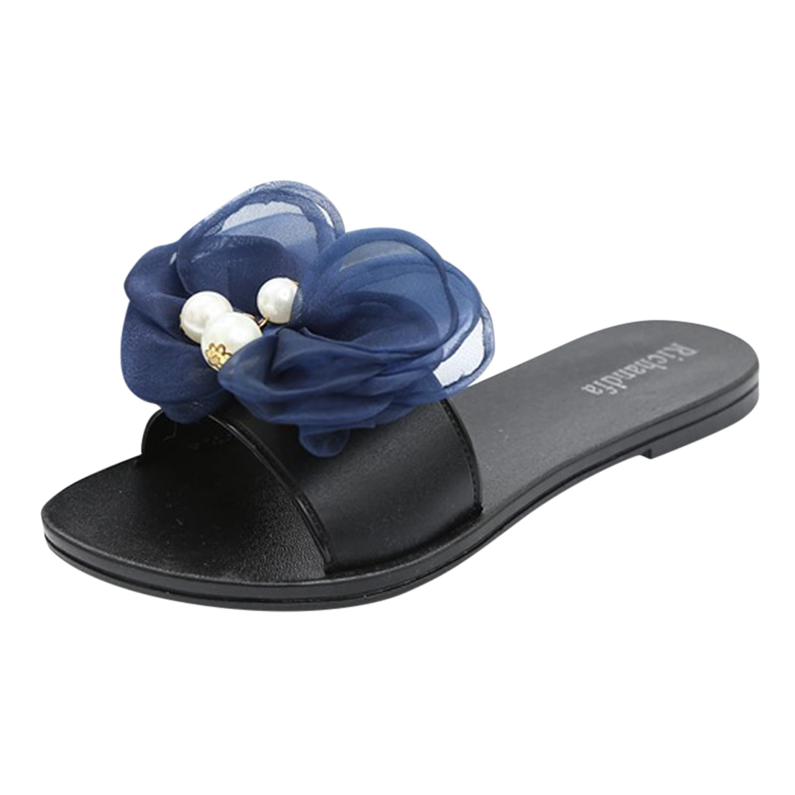 Women's Comfortable Slip-On Slippers with Bowknot - Casual Bohemian Beach Sandals for Ladies, Travel Walking Flats, Fall Shoes - Perfect for Home, Vacation, and Everyday Wear