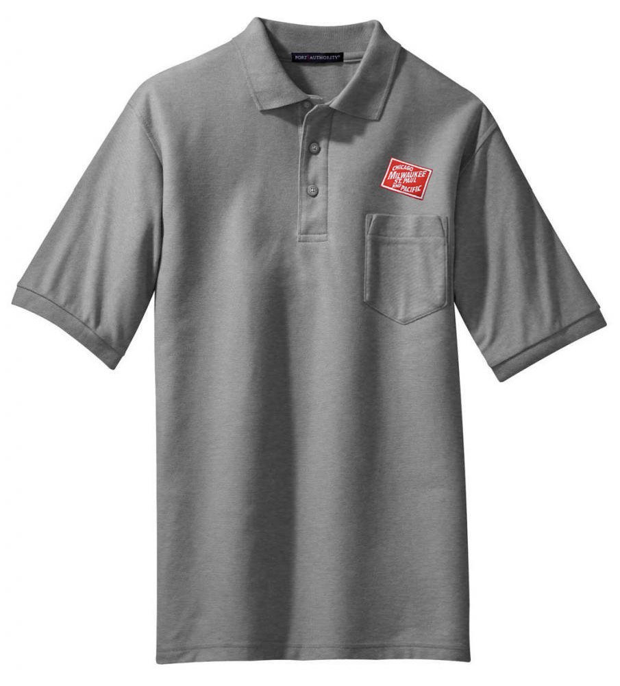 Chicago, Milwaukee, St. Paul & Pacific Railroad Vintage Embroidered Polo Shirt for Men - Classic Railroad Apparel for Train Enthusiasts & History Buffs - Perfect for Reenactments, Railfan Events & Casual Wear