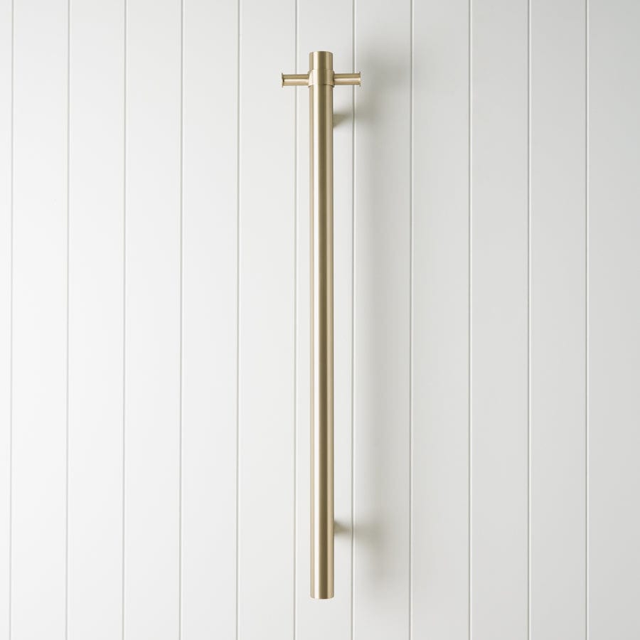 Premium Heated Towel Rail - Brushed Nickel Finish for Bathroom & Spa - Warm & Cozy Towels Instantly - Perfect for Luxury Homes & Hotels