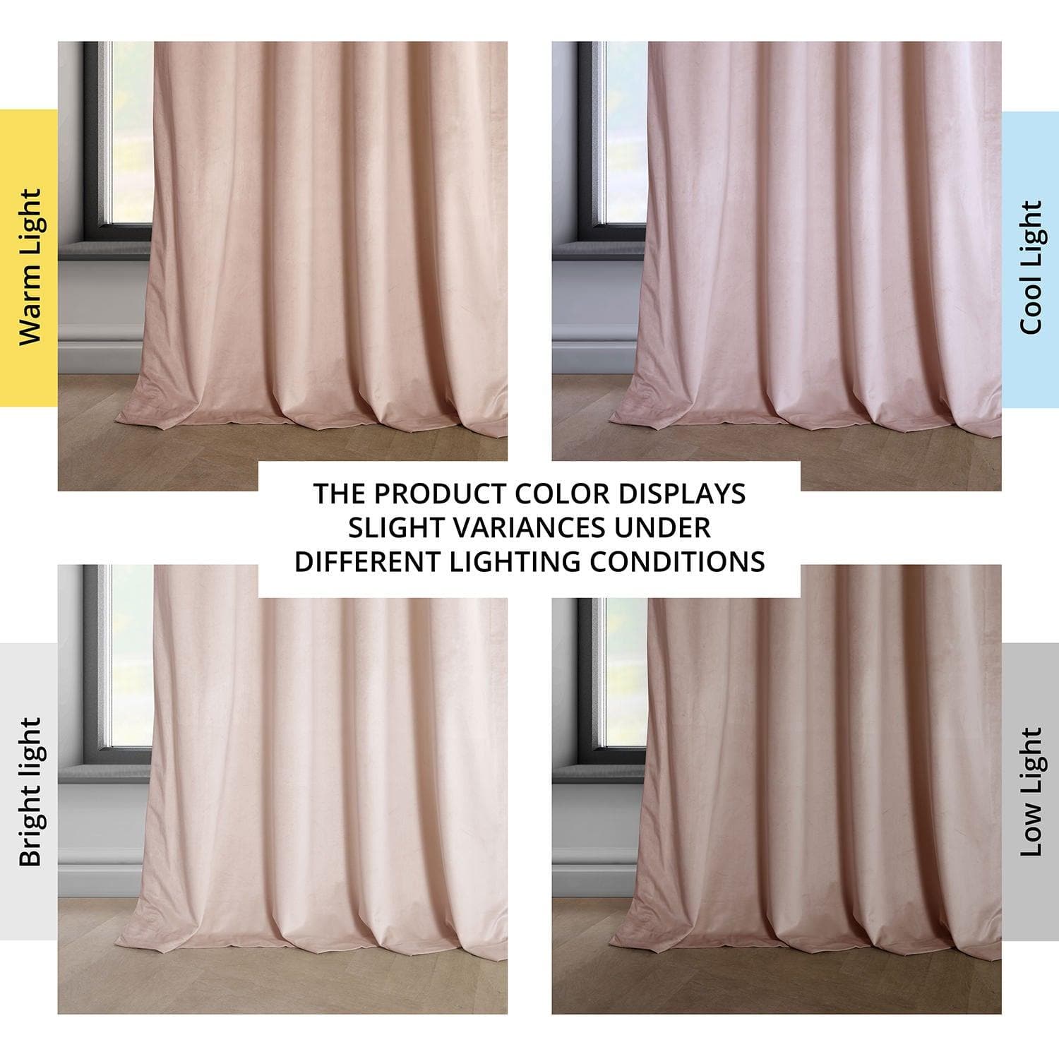 Light Pink Heritage Plush Velvet Blackout Curtains for Bedroom - Thermal Insulated Noise Reducing Window Drapes for Living Room & Nursery