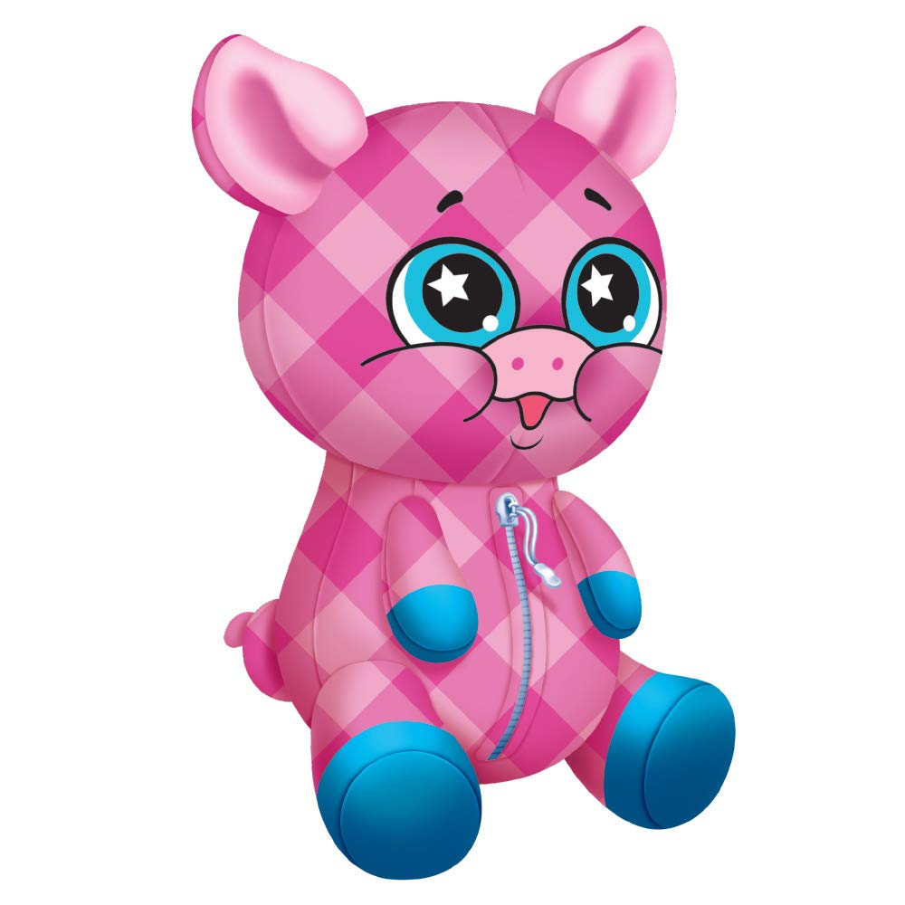 Novelty, Inc. Reversible Stuffed Animal Neck Pillow - Cute Pig Plush Travel Pillow for Kids & Adults | Perfect for Airplane, Car Rides & Long Trips