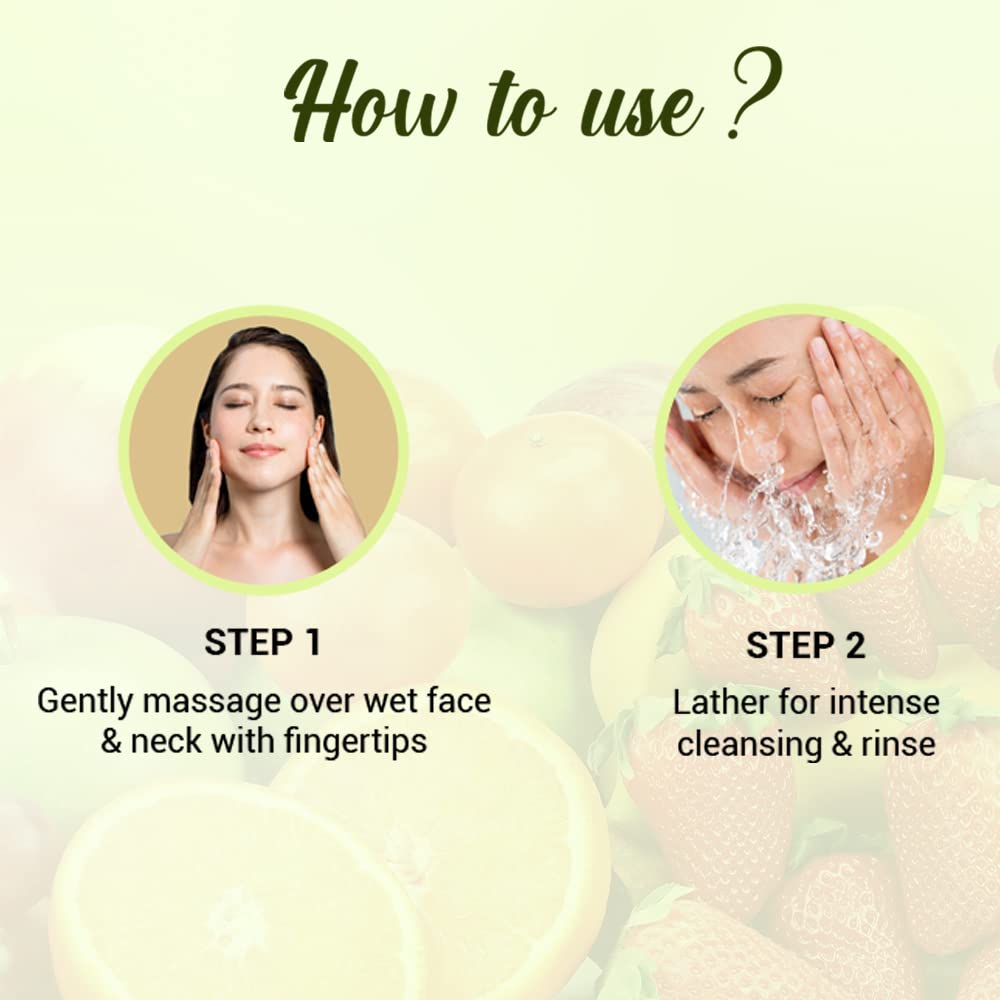 Biotique Fruit Brightening Face Wash - Ayurvedic Organic Cleanser with Swiss Technology | 100% Natural Botanical Extracts for All Skin Types | 200ml | Brightens & Revitalizes Skin for Daily Glow