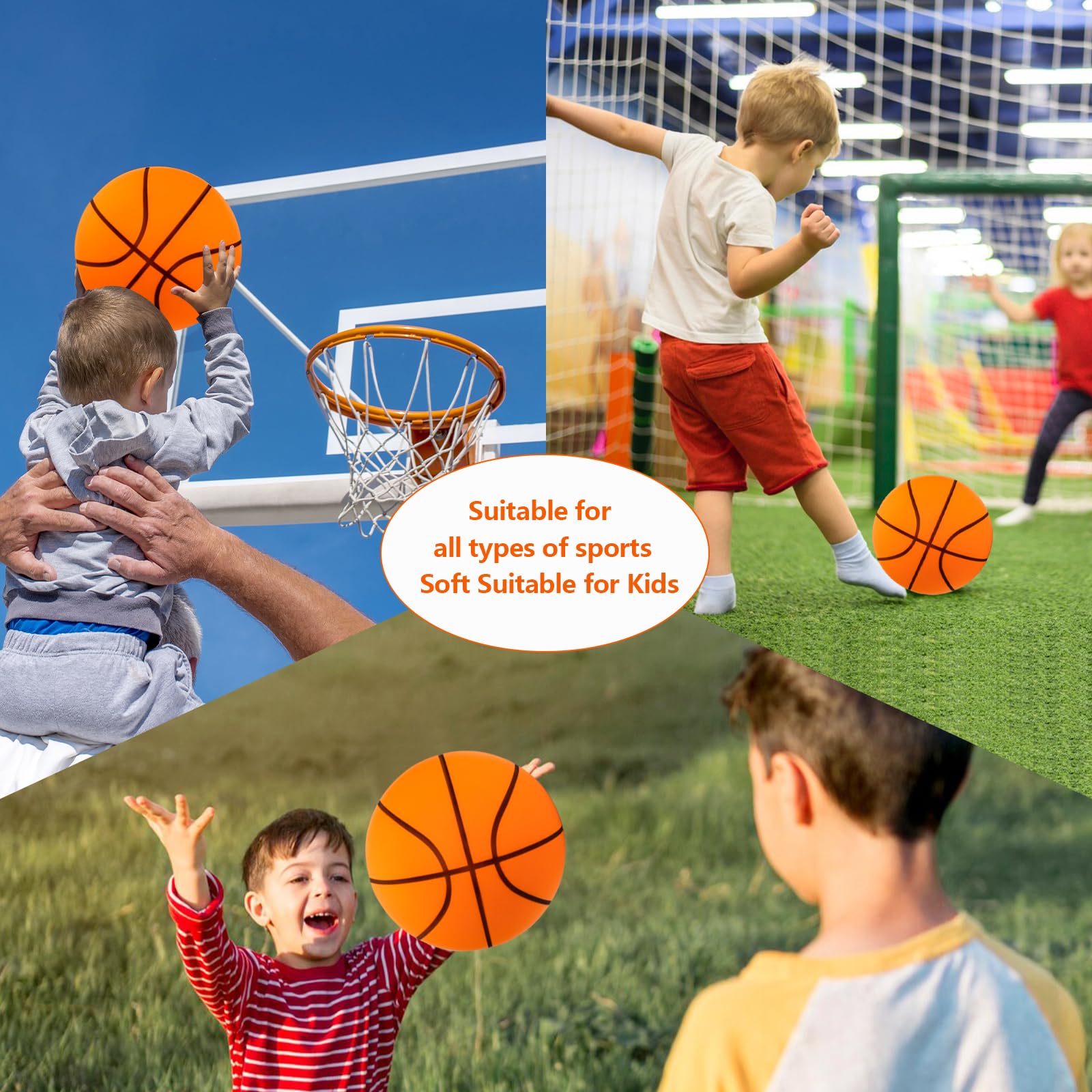 2024 Silent Foam Basketball - No.7 Size Indoor Training Ball for Quiet Dribbling & Bounce - Perfect for Apartment Practice, Late-Night Drills & Noise-Sensitive Areas